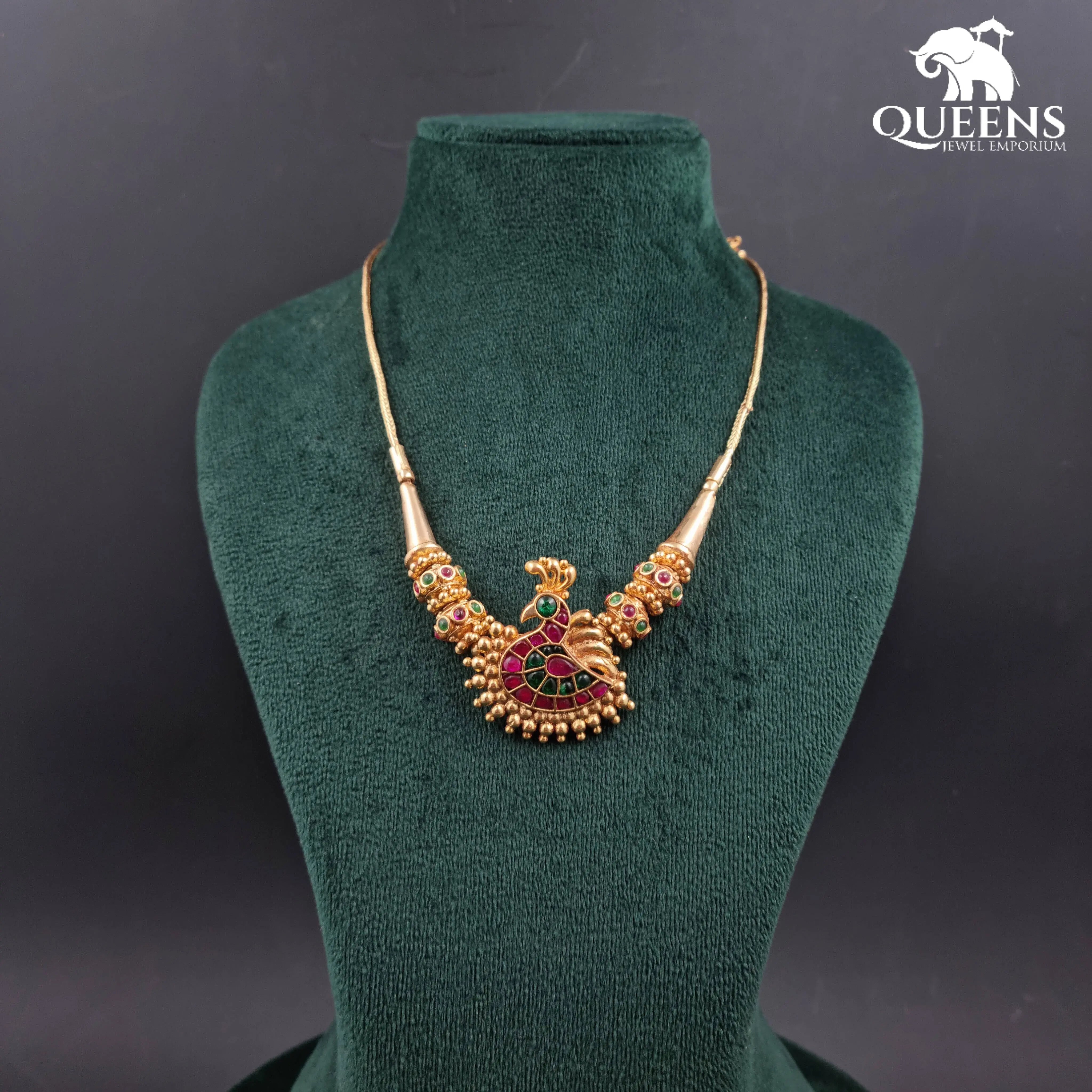 CHANDHIRAGAM KEMP NECKLACE - Queens Jewel Emporium