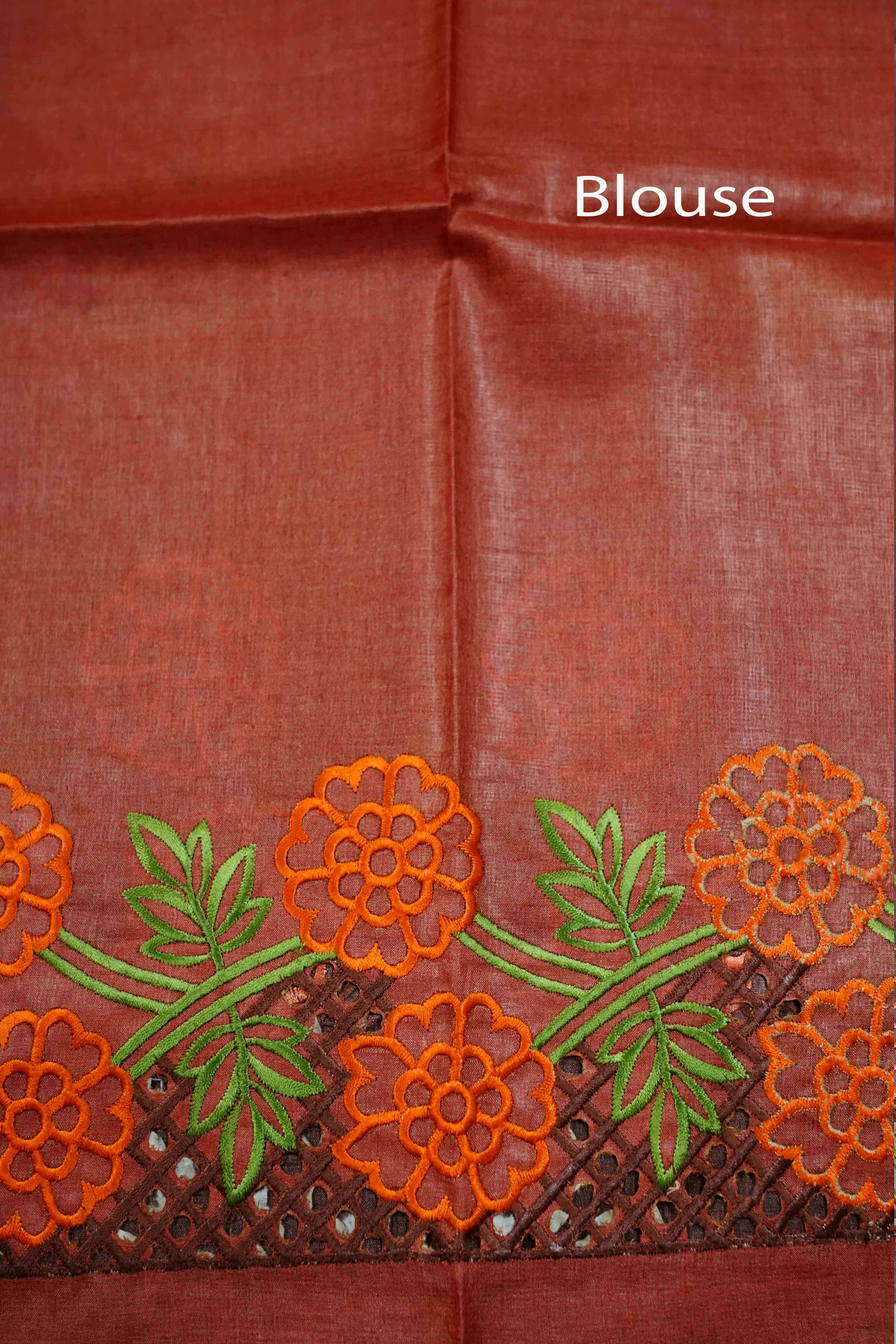 COCOA BROWN  PURE TUSSAR SILK SAREE - Queens Jewel Emporium