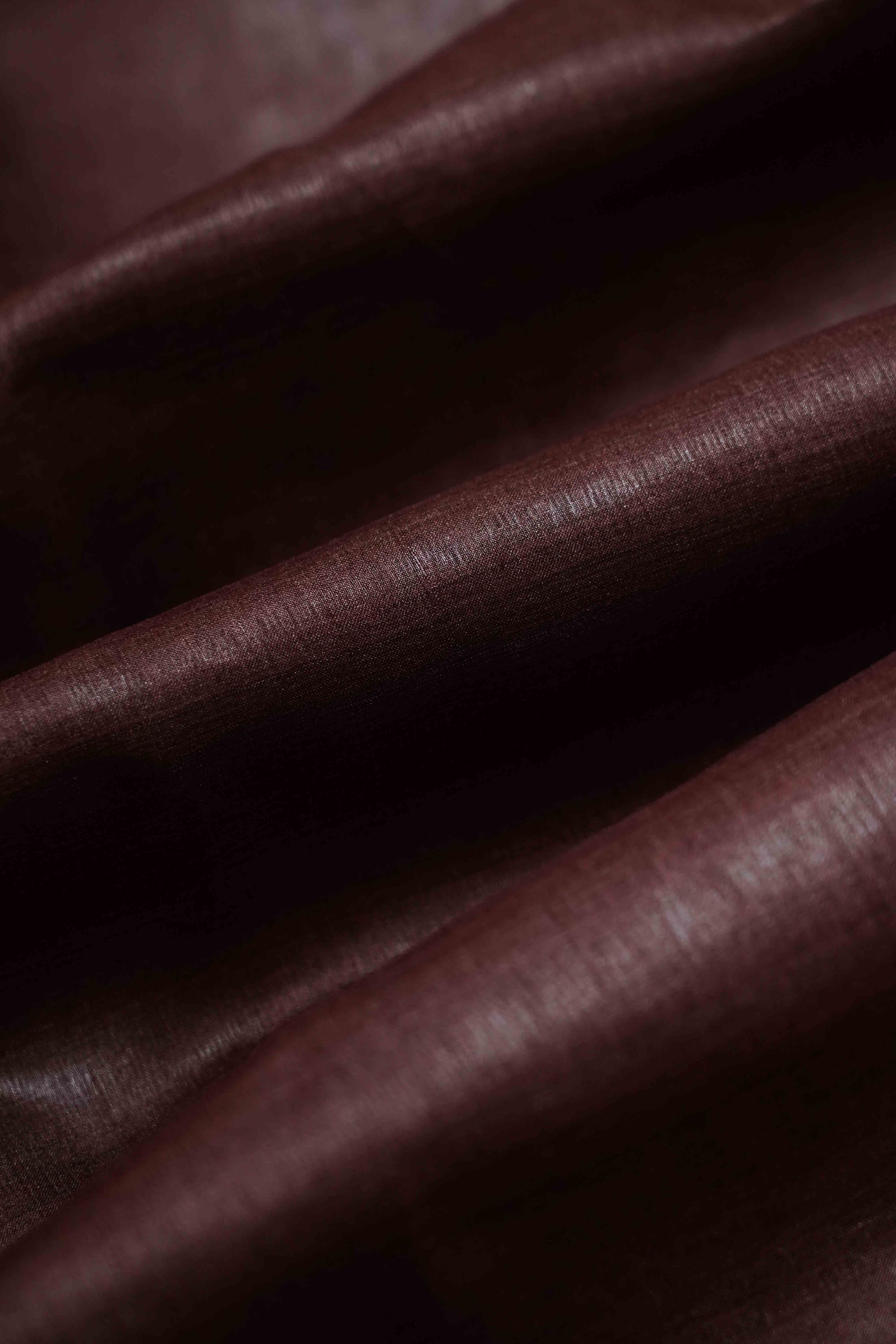 COCOA BROWN  PURE TUSSAR SILK SAREE - Queens Jewel Emporium