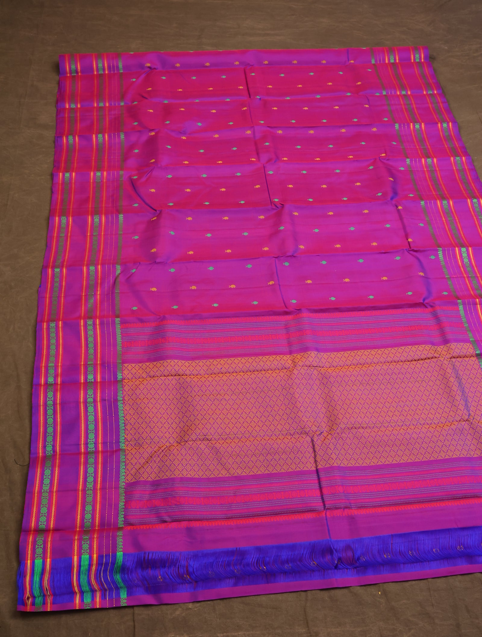 Purple Pure Kanchivaram Silk Saree