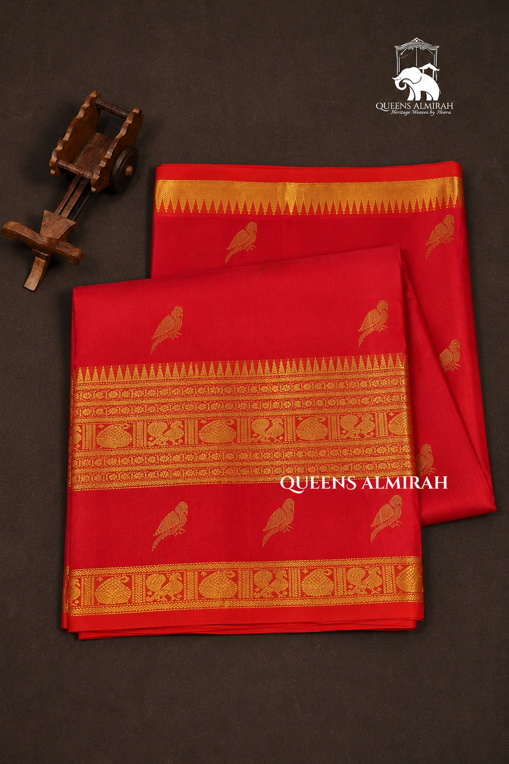 Red With Kizhi Butta Pure Silk Cotton Saree