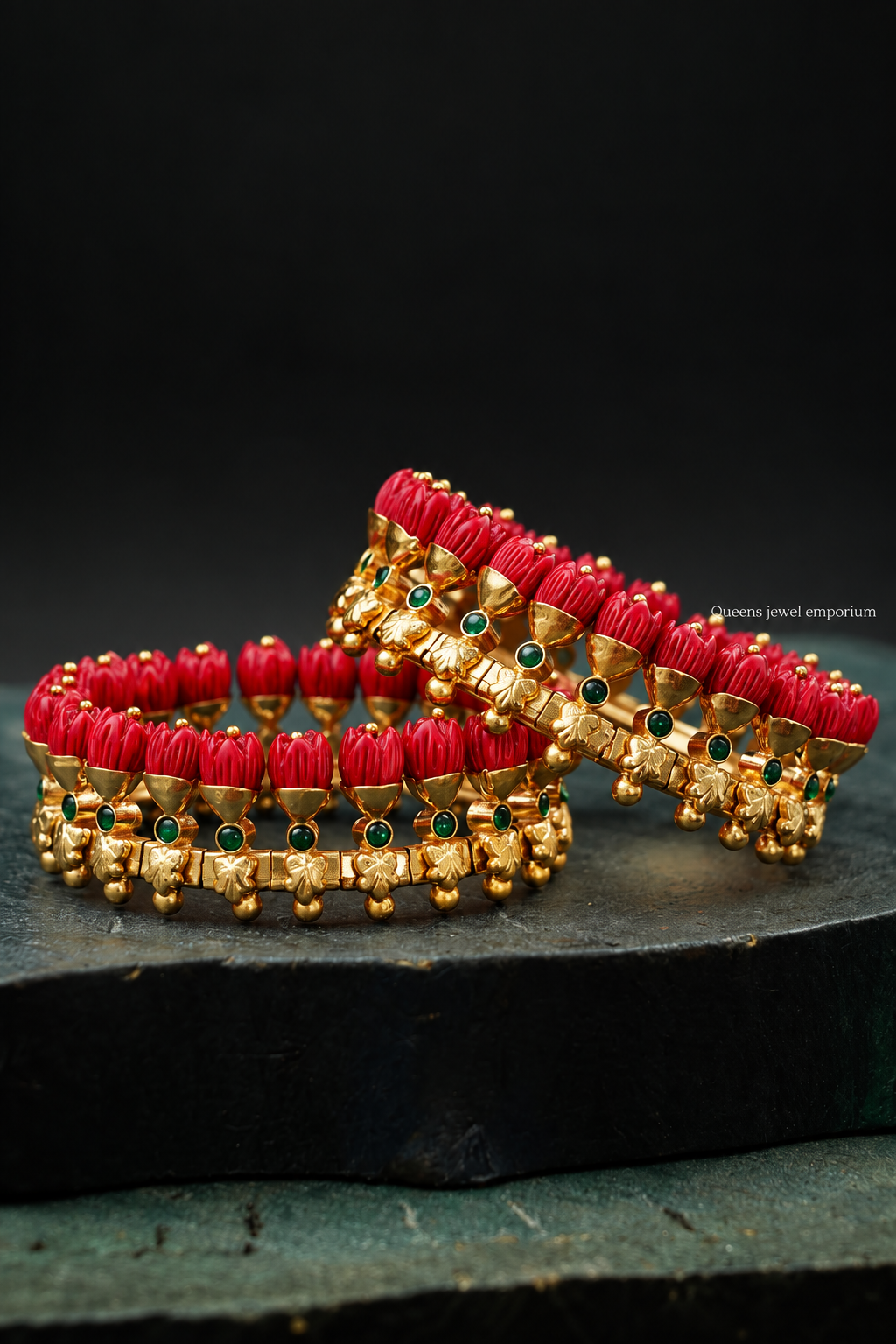 Pavalamalli Bangle - Red