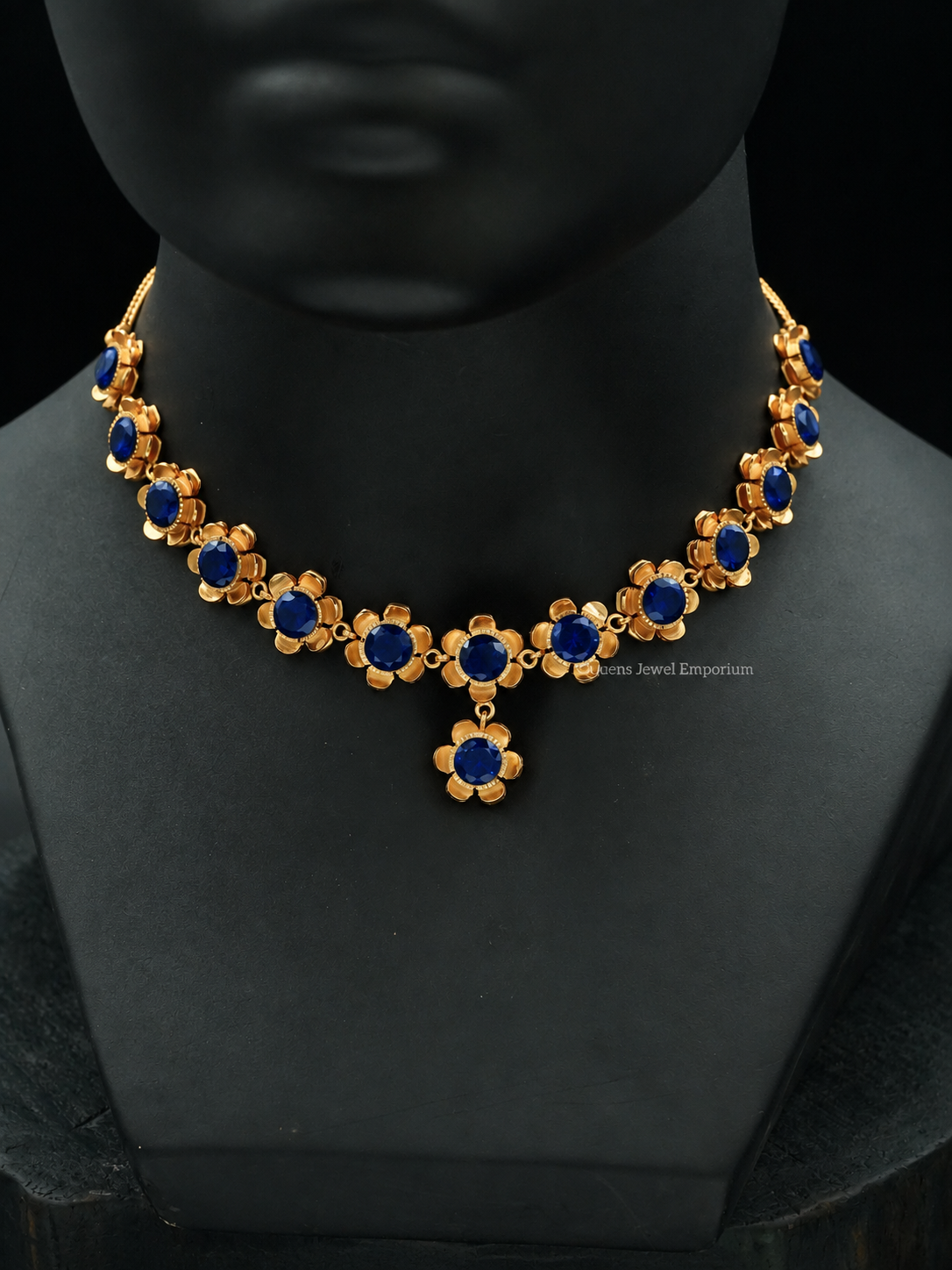 Poongothai Necklace - Blue