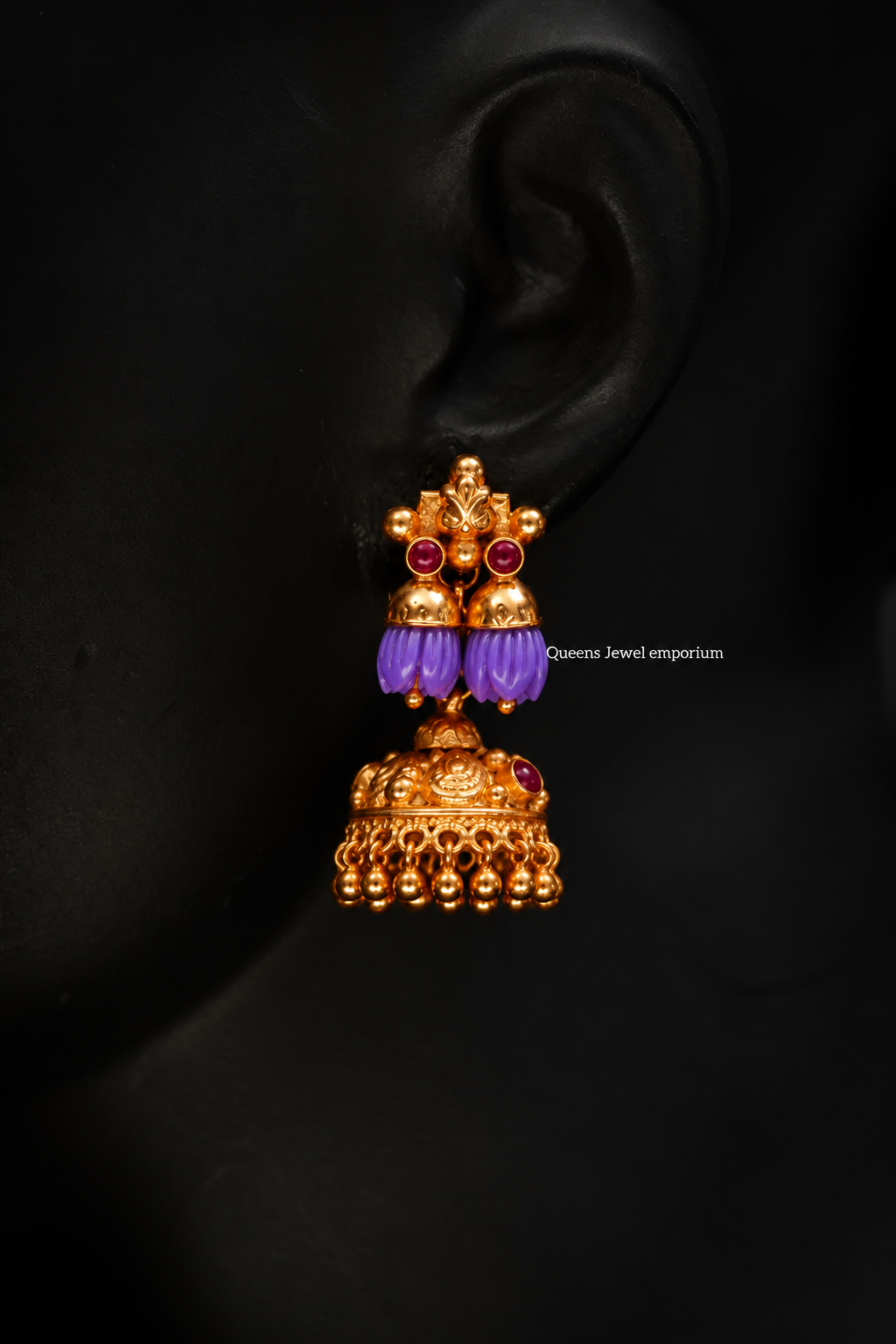 Pavalamalli Short Necklace - Violet