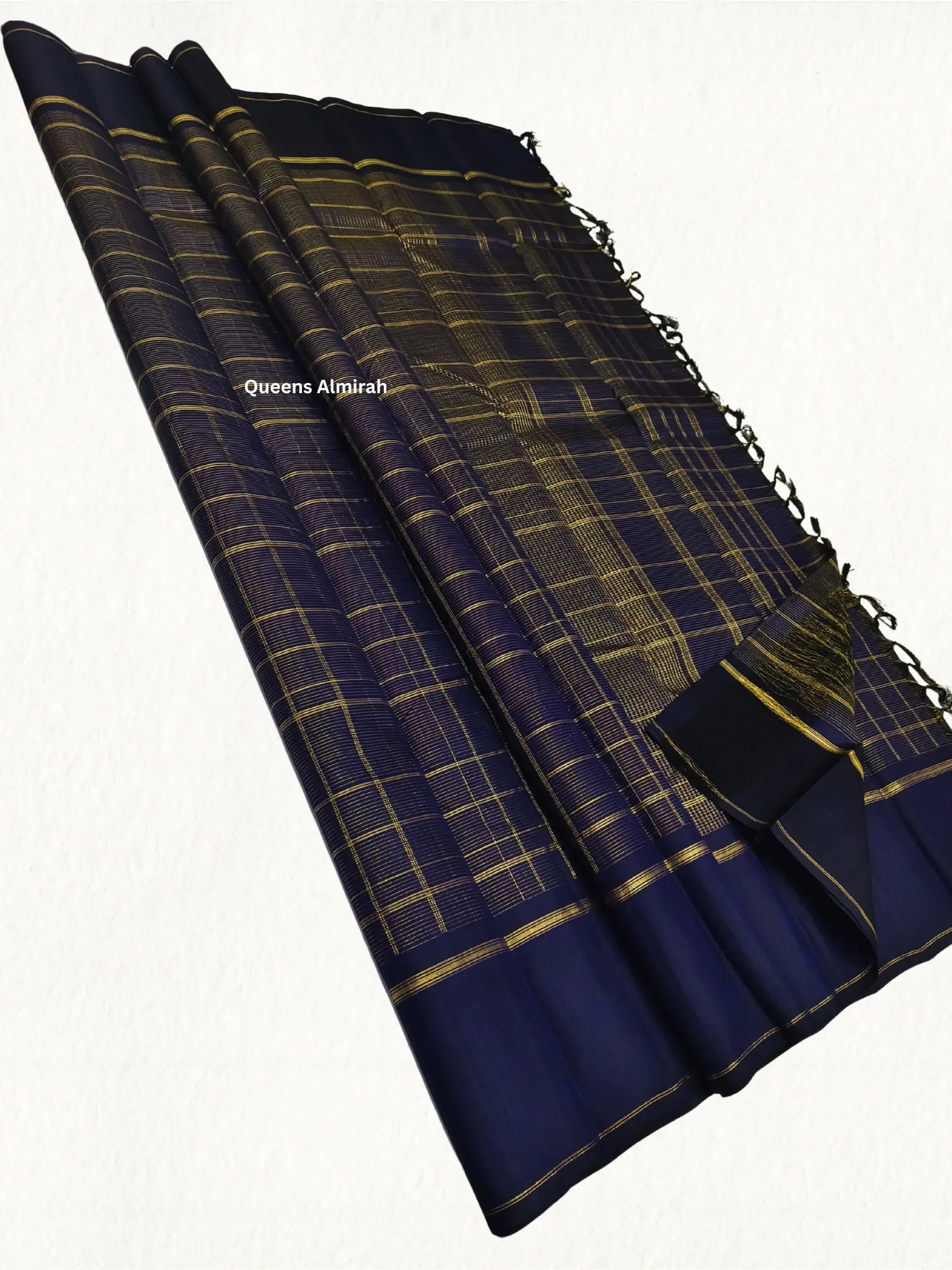 Chinmayi Deep navy blue Vairaoosi pure Kanjeevaram silk QUEENS ALMIRAH