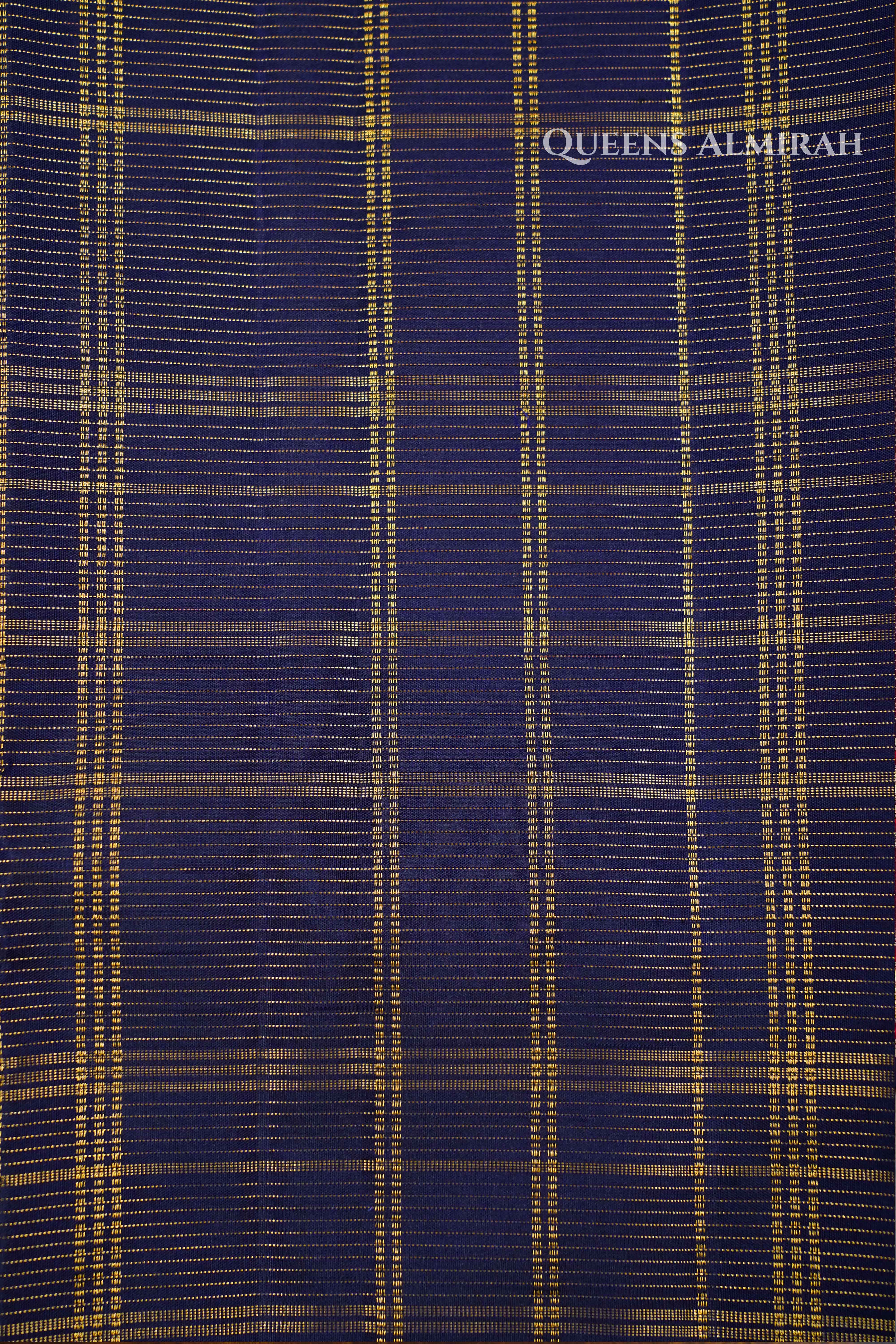 Chinmayi Deep navy blue Vairaoosi pure Kanjeevaram silk QUEENS ALMIRAH