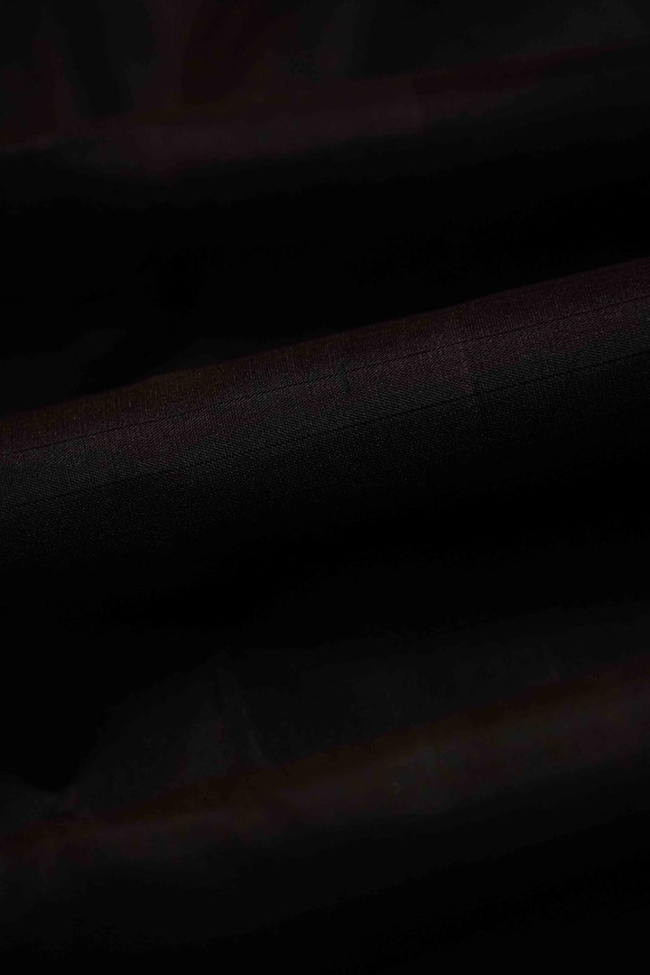 DARK CHOCOLATE WITH PURPLE JAM PURE KANCHIVARAM SILK SAREE - Queens Jewel Emporium