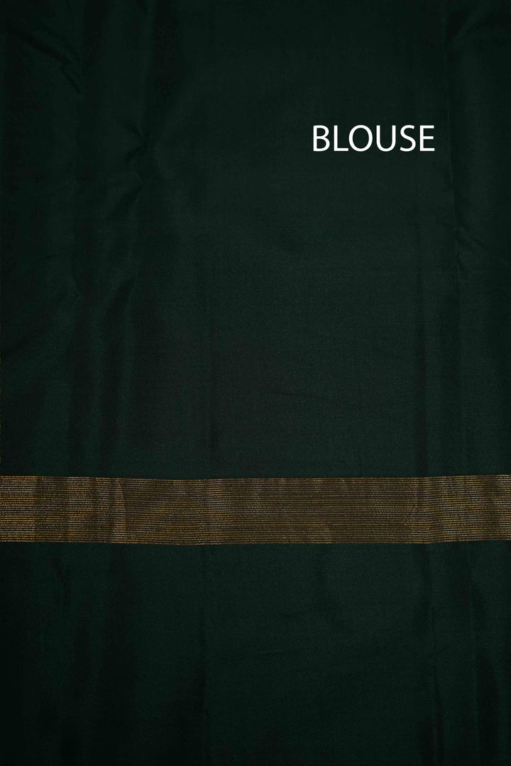 NEEM GREEN PURE KANCHIVARAM SILK SAREE - Queens Jewel Emporium