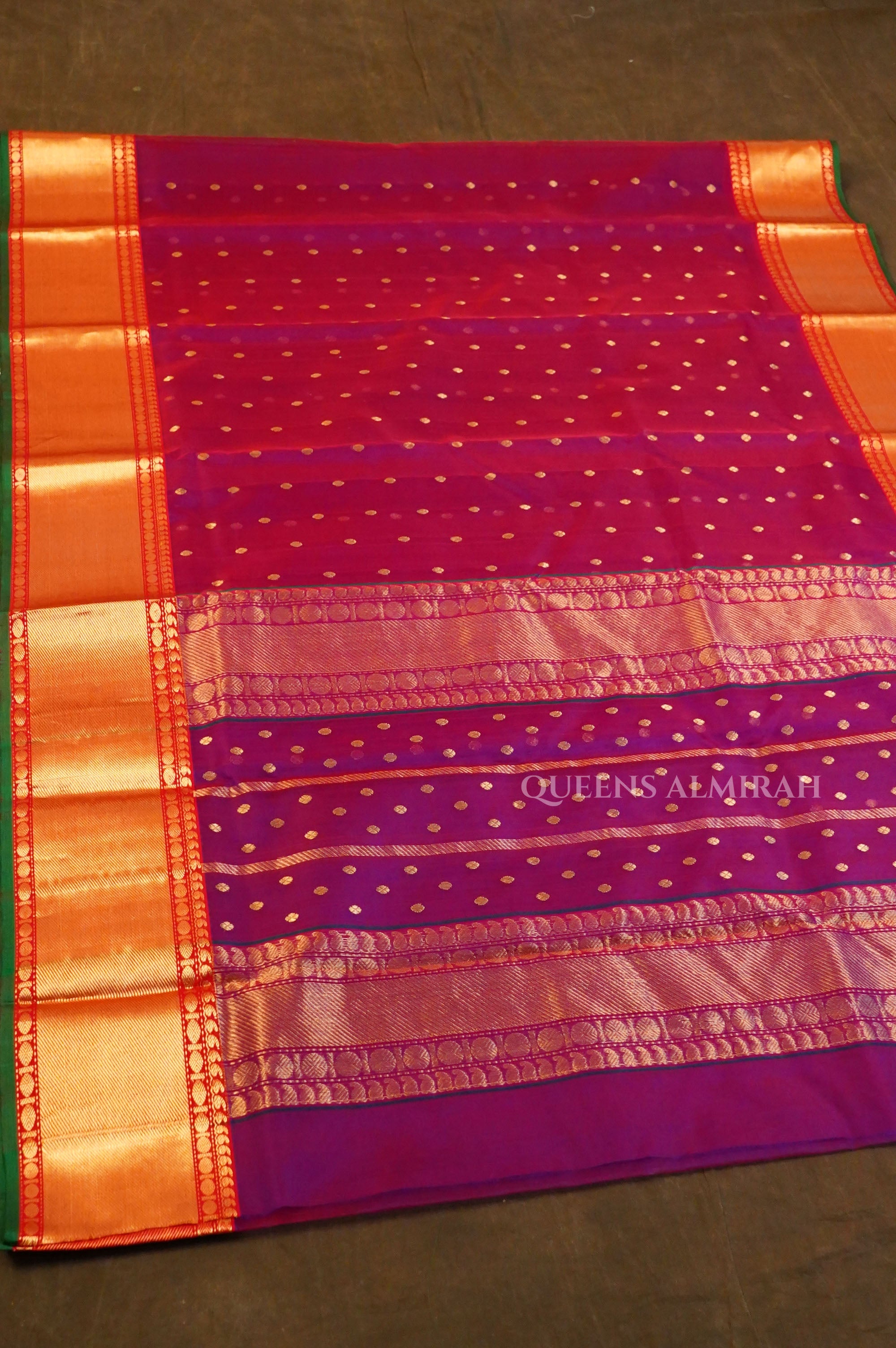 Purple -Traditional Chanderi Katan Silk Handloom Saree