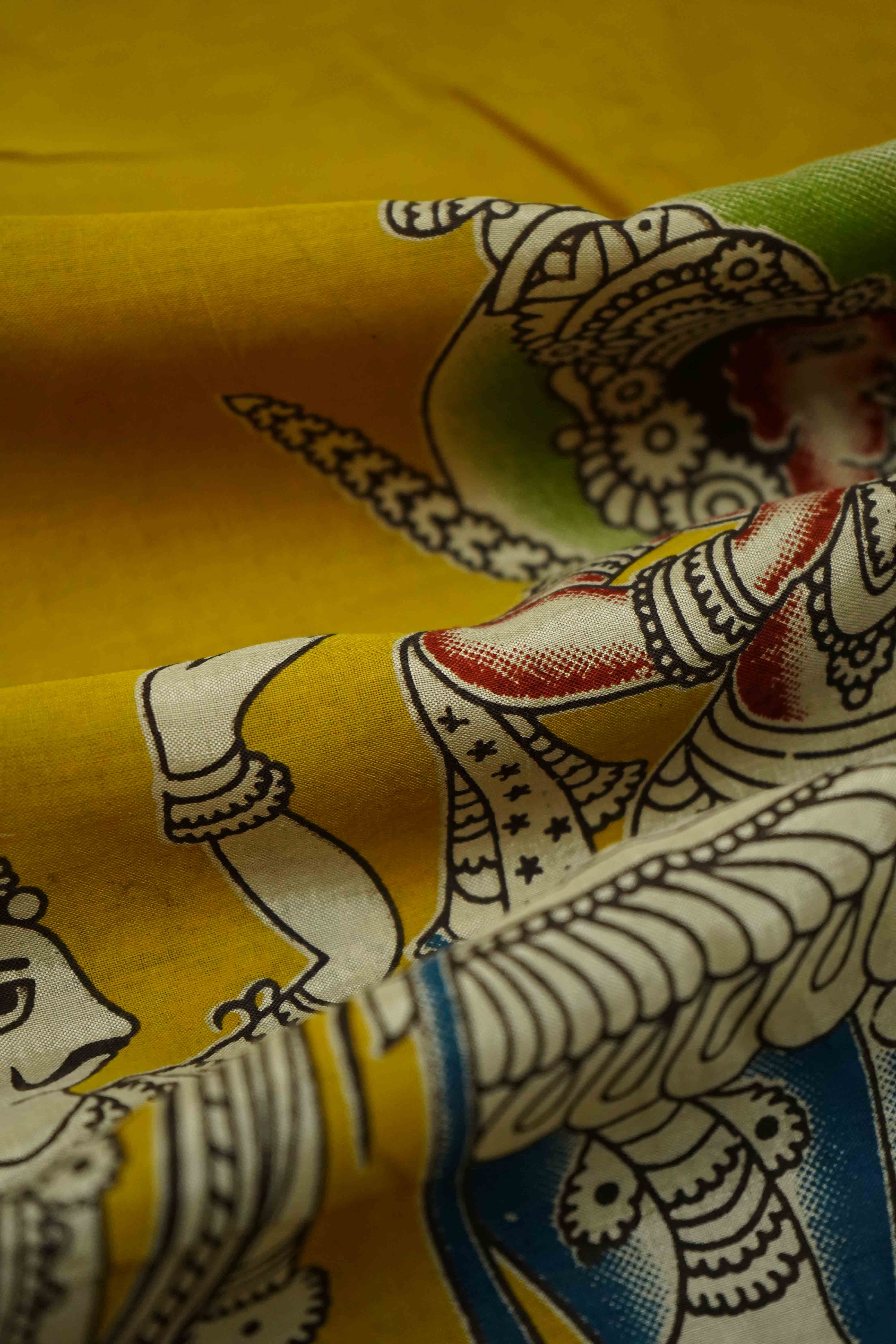 DARK MUSTARD MANGALGIRI SAREE 25 - Queens Jewel Emporium
