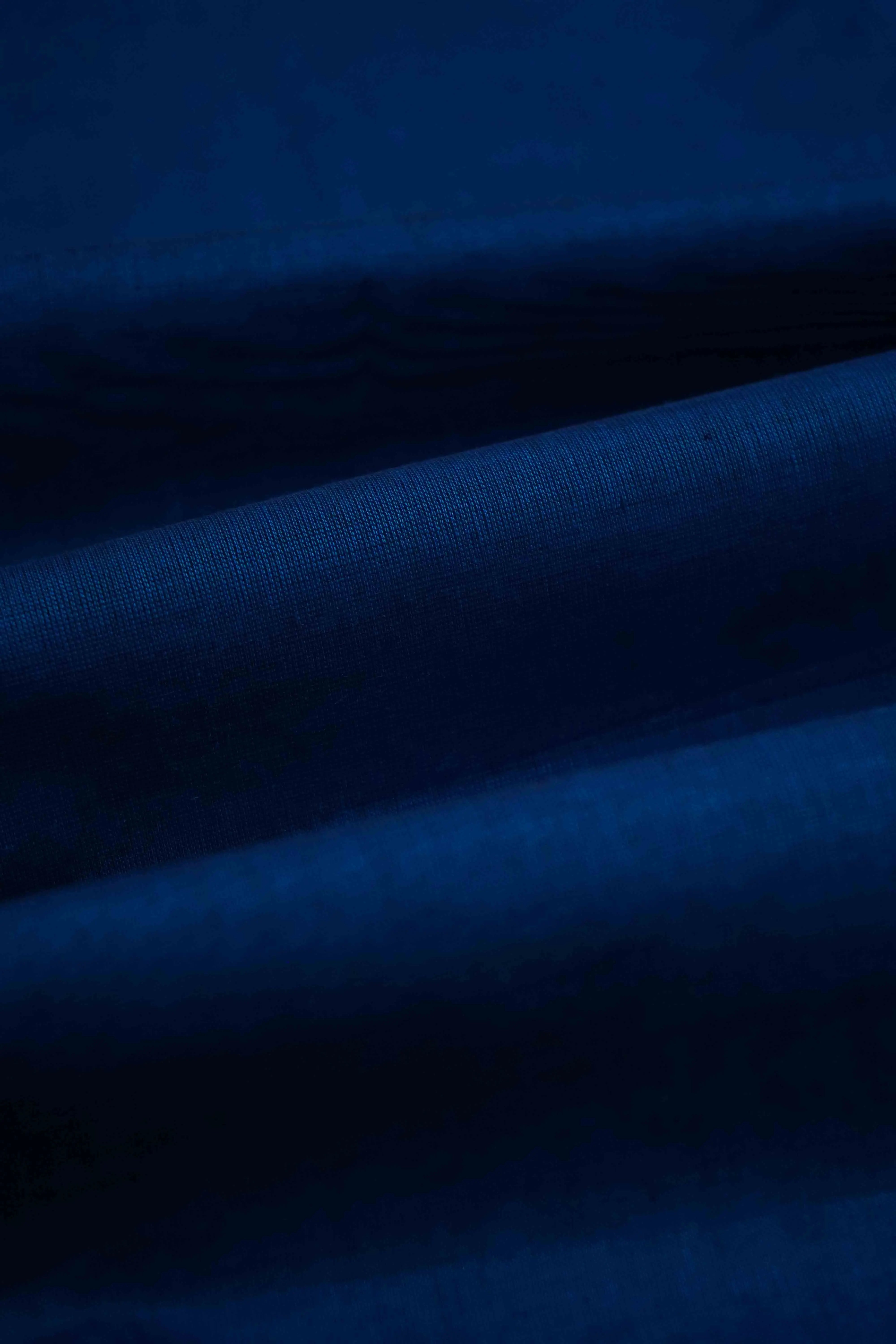 DARK NAVY WITH PURPLE KANCHI COTTON SAREE - Queens Jewel Emporium