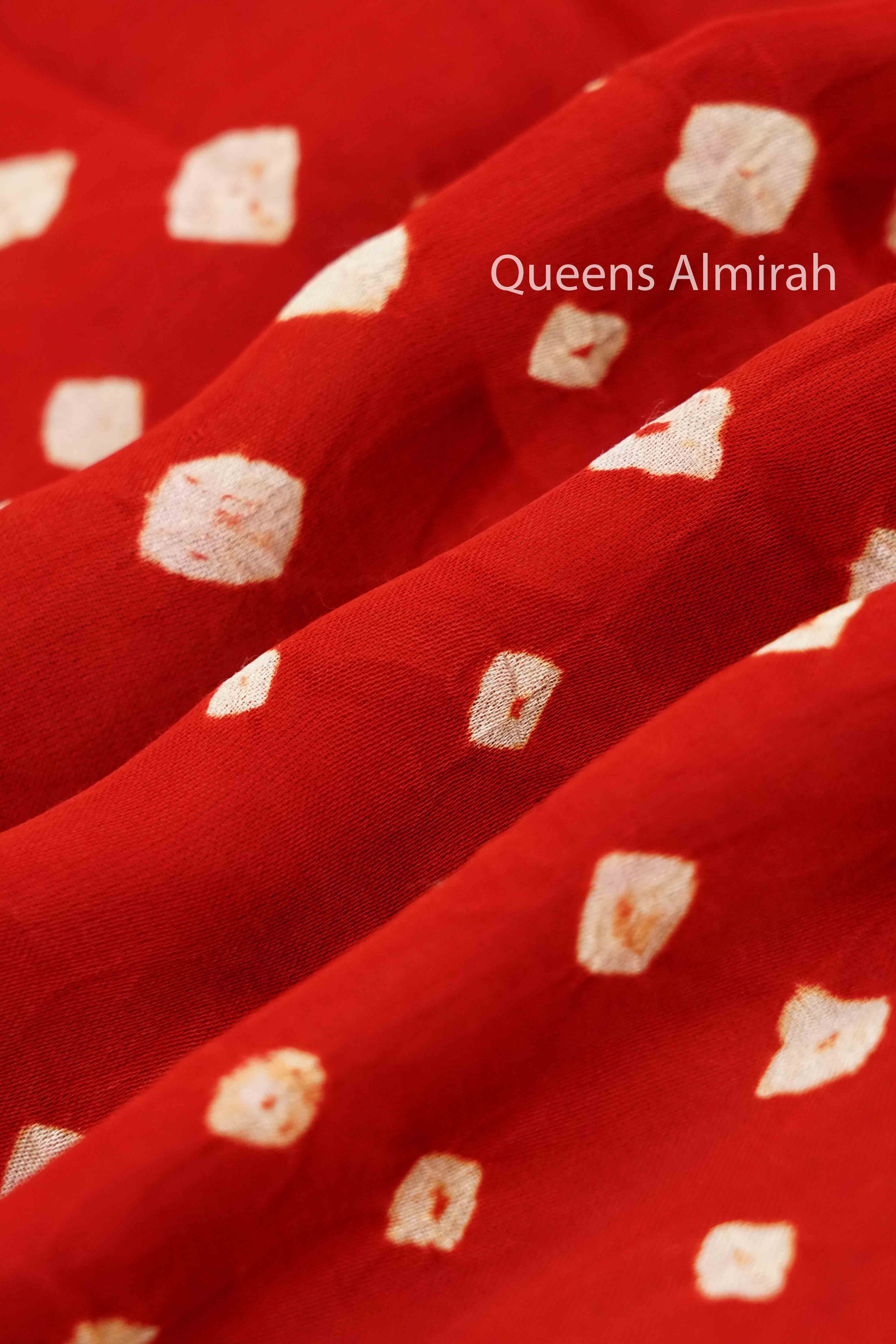 DARK RED MODAL SILK SAREE - Queens Jewel Emporium