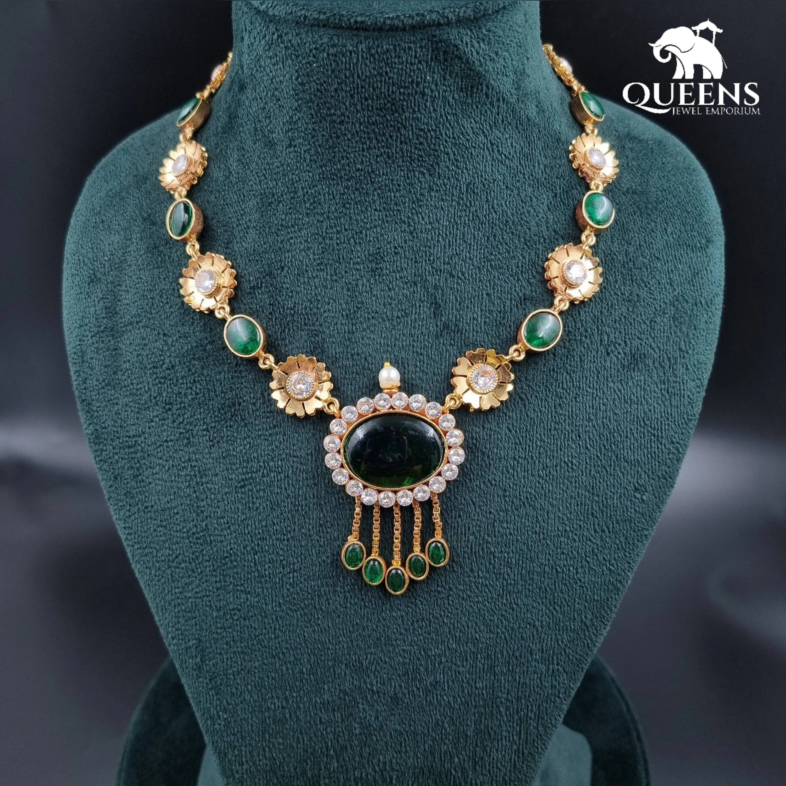 DHIKSHA KEMP NECKLACE - Queens Jewel Emporium