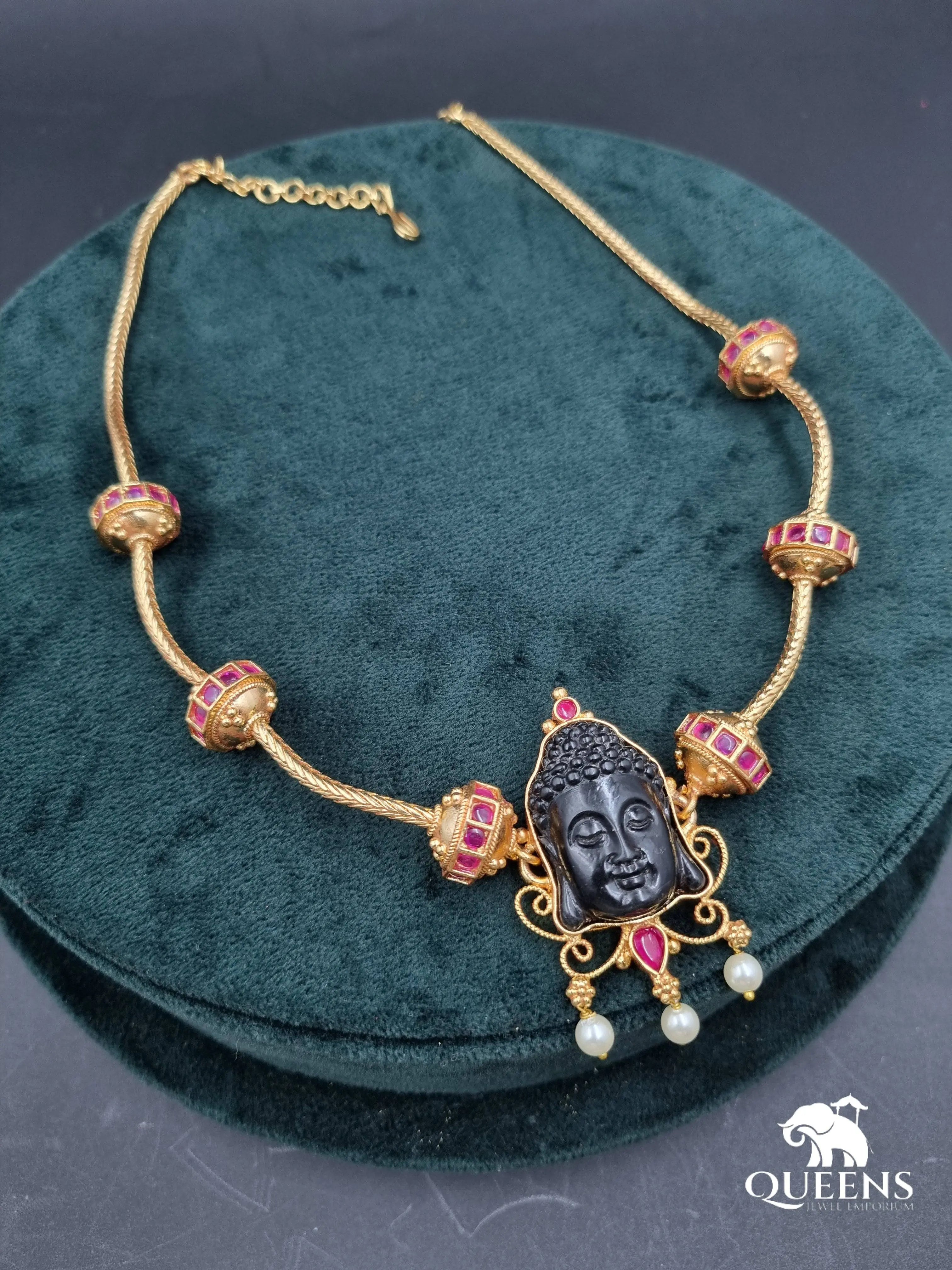 DHIRAVIYAM KEMP NECKLACE - Queens Jewel Emporium