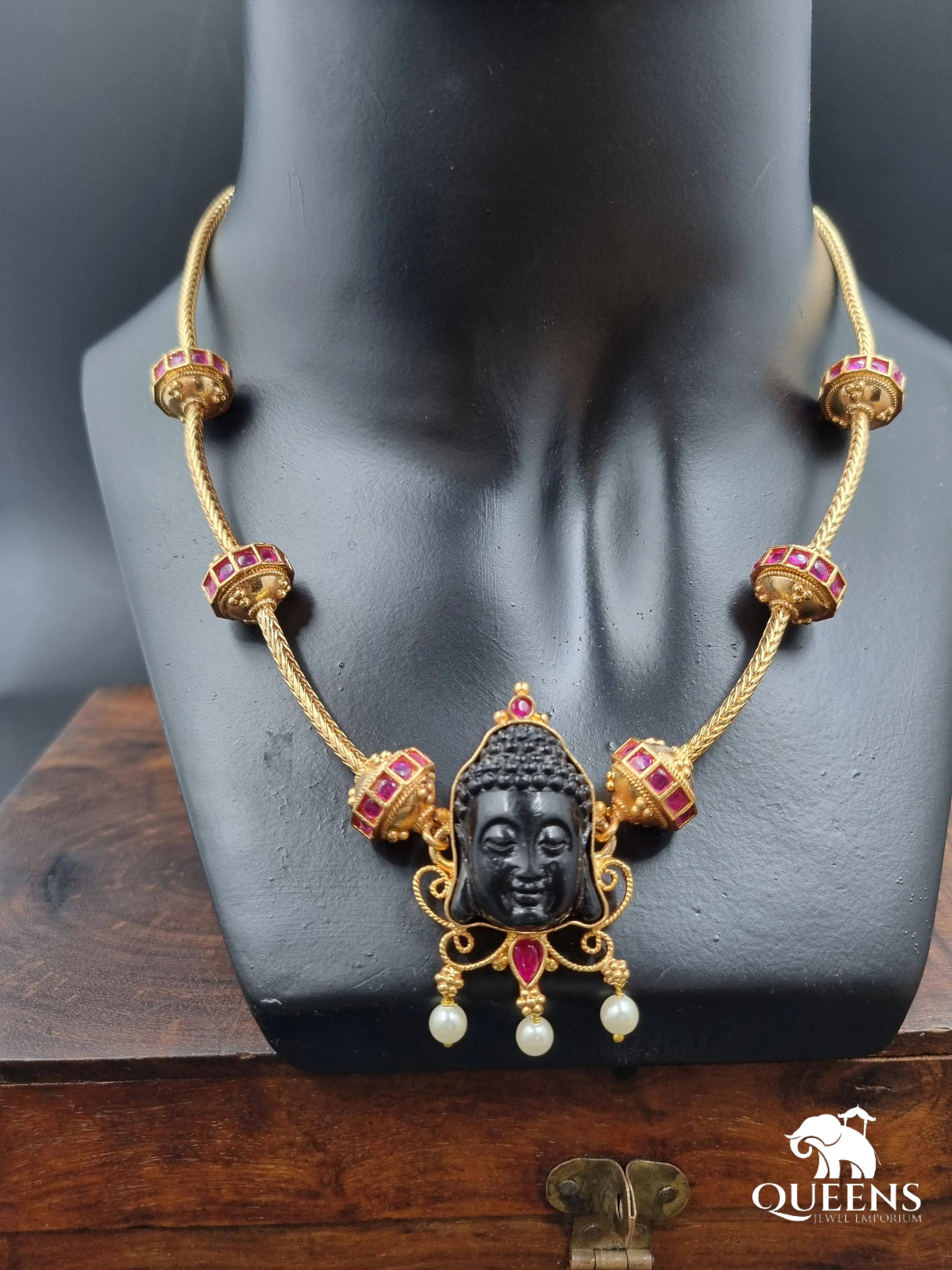 DHIRAVIYAM KEMP NECKLACE - Queens Jewel Emporium