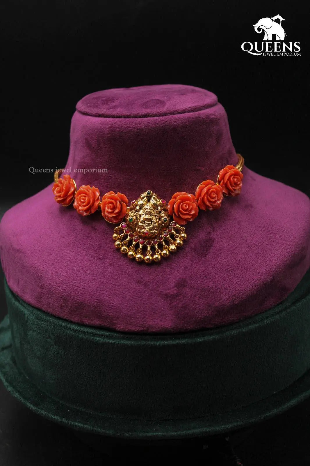 DHVARA CORAL CHOKER - Queens Jewel Emporium