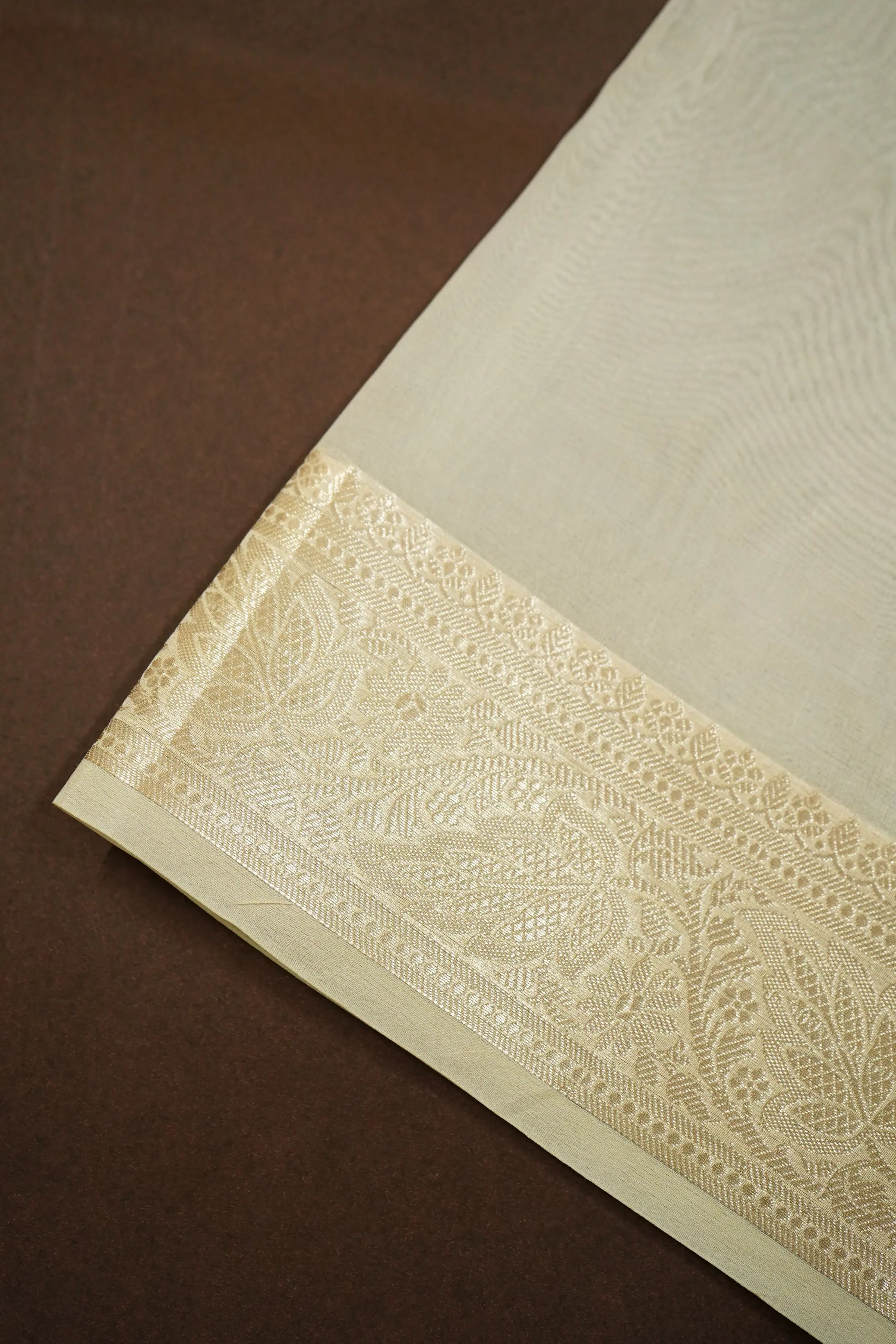DOUBLE SPANISH WHITE ORGANZA SAREE - Queens Jewel Emporium