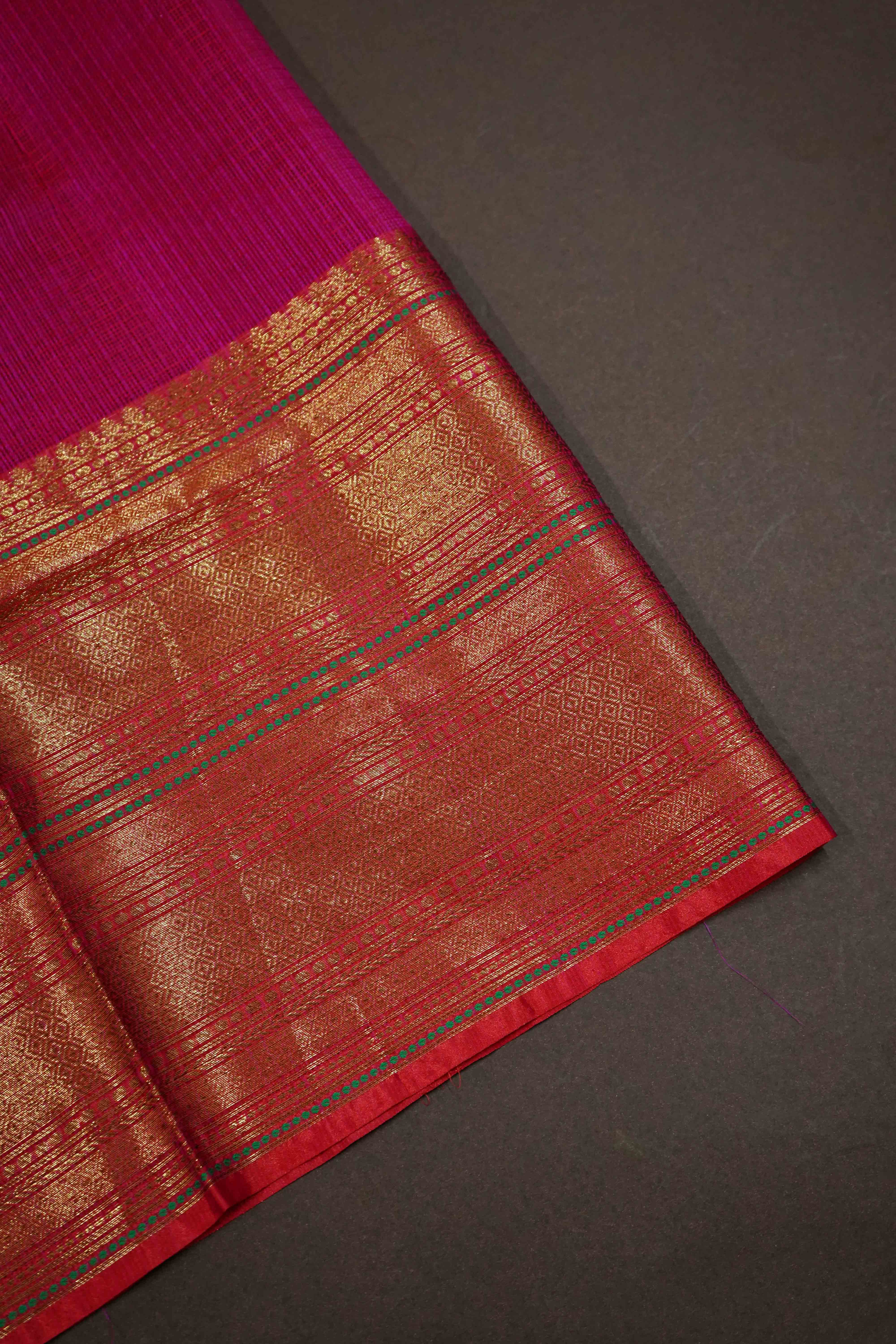 DRAGON FRUIT PINK KOTA SILK SAREE - Queens Jewel Emporium