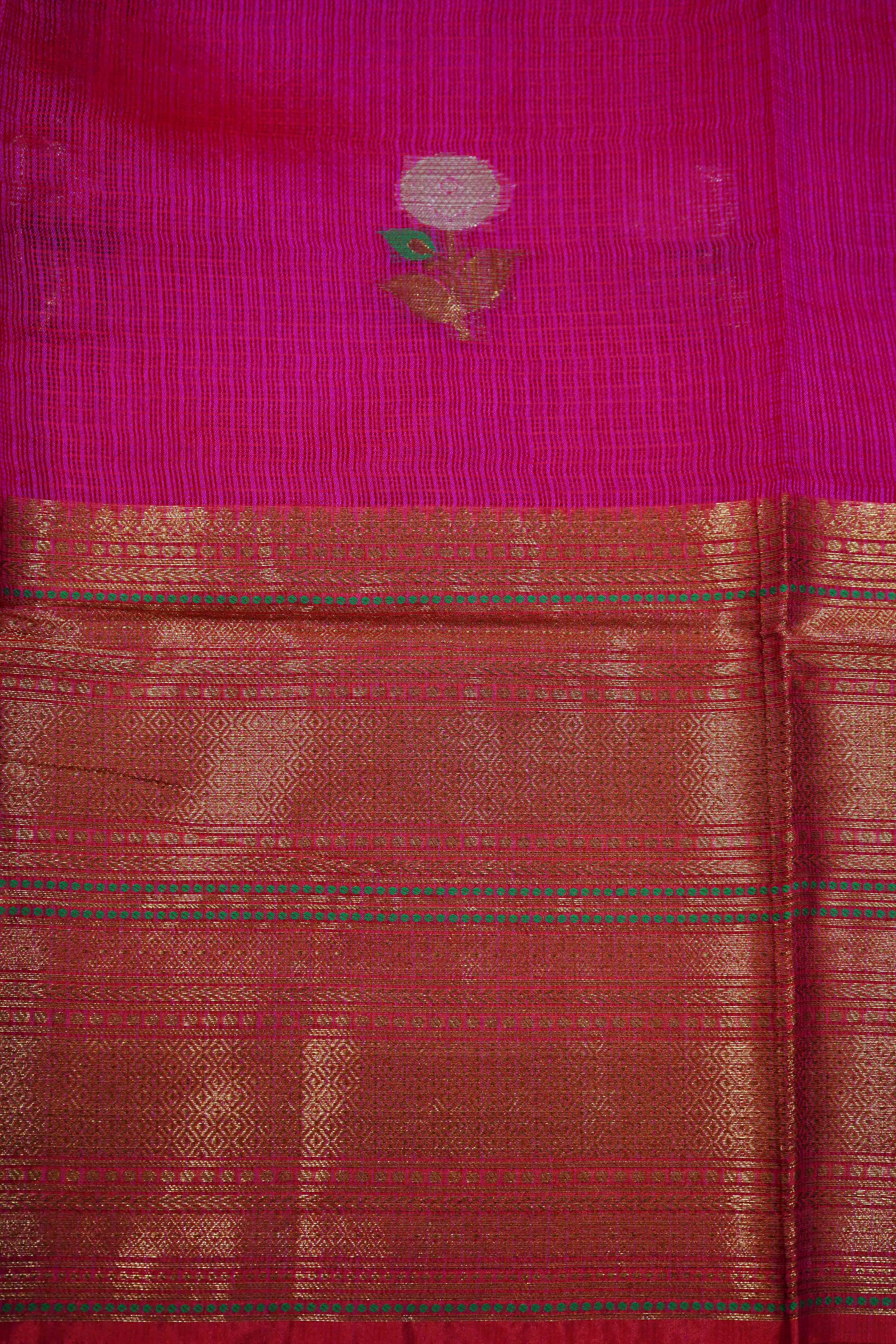 DRAGON FRUIT PINK KOTA SILK SAREE - Queens Jewel Emporium
