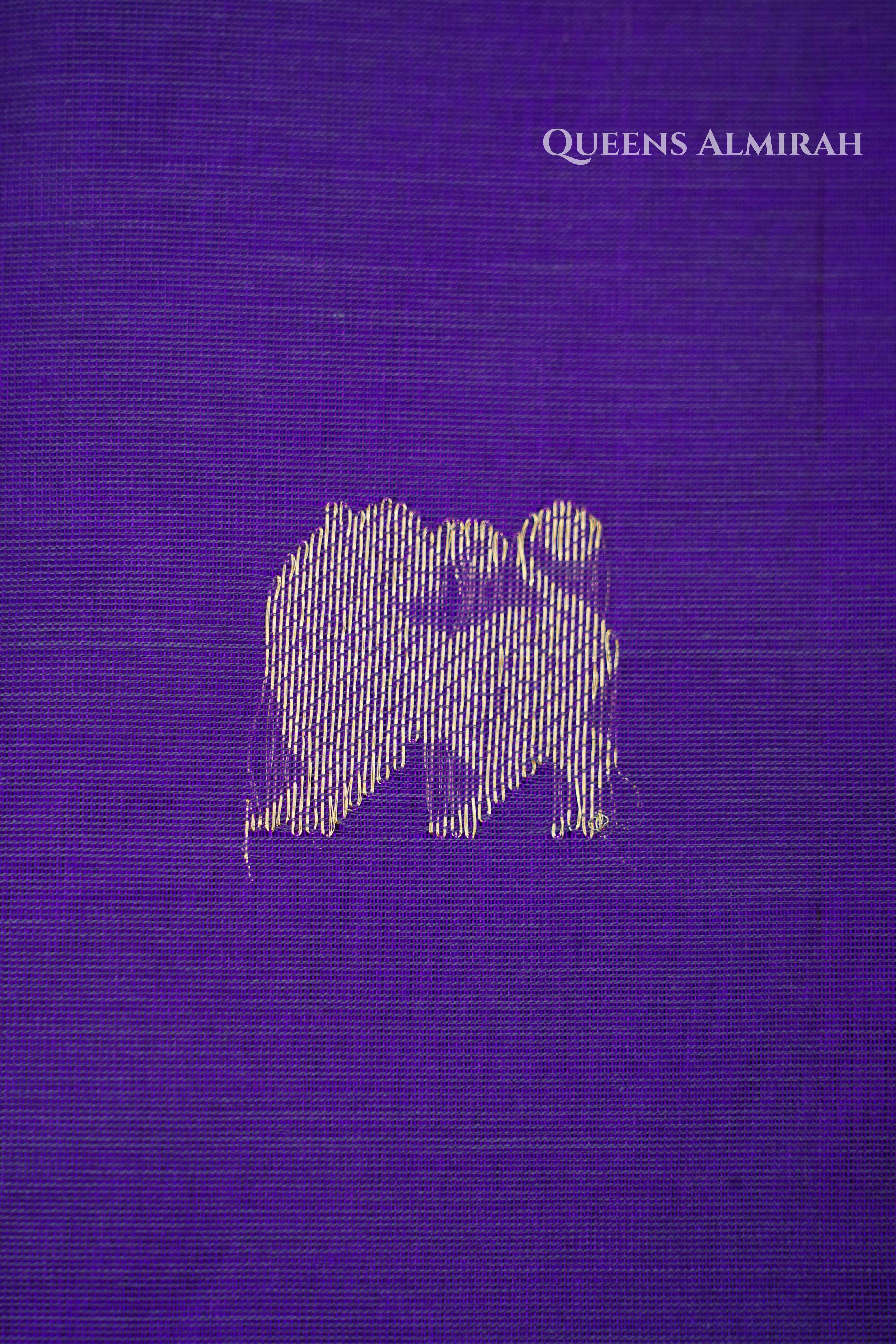 Dark Lavender Karaikudi Chettinad Silk Cotton Saree QUEENS ALMIRAH