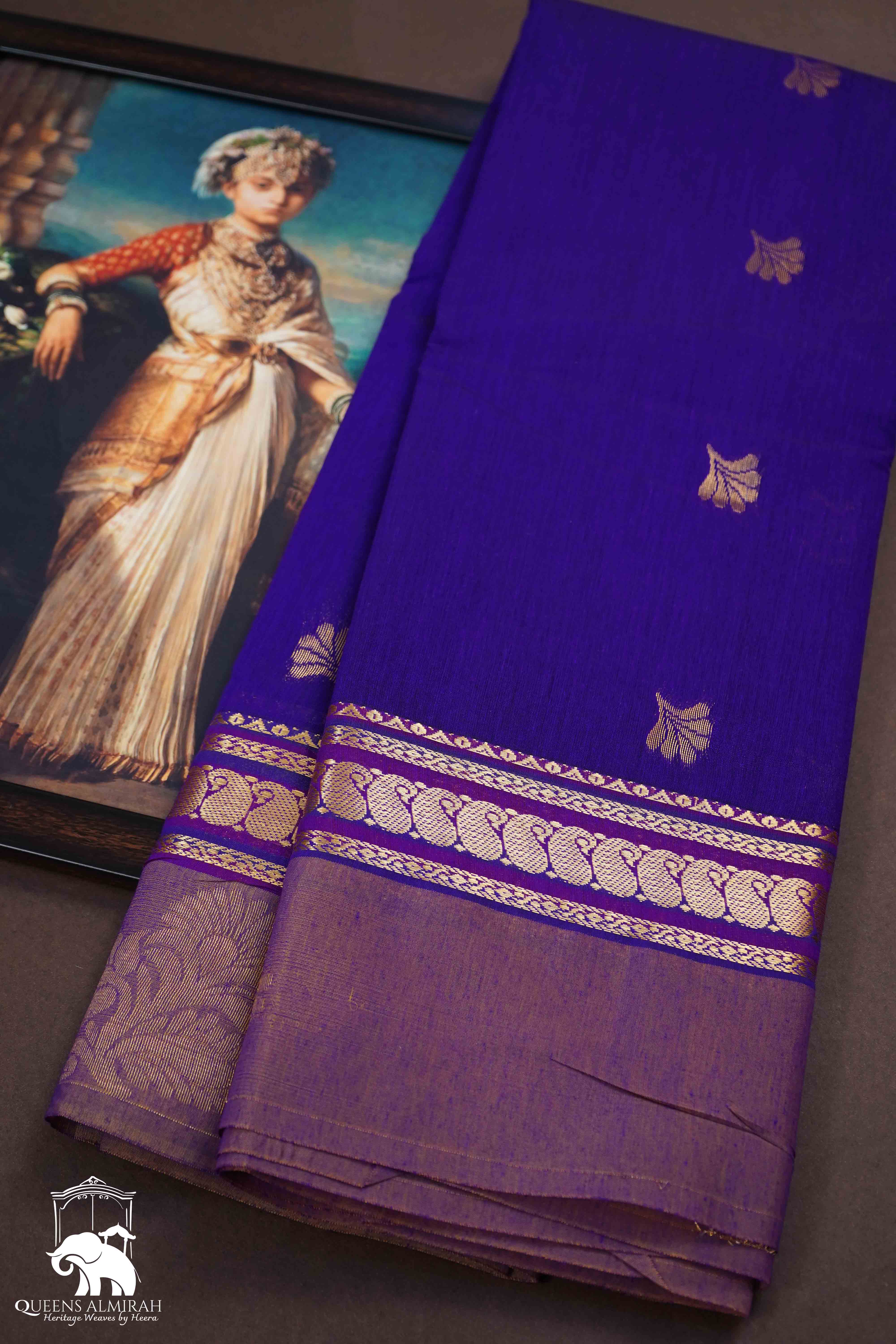 DARK LAVENDER PURE SILK COTTON - Queens Jewel Emporium