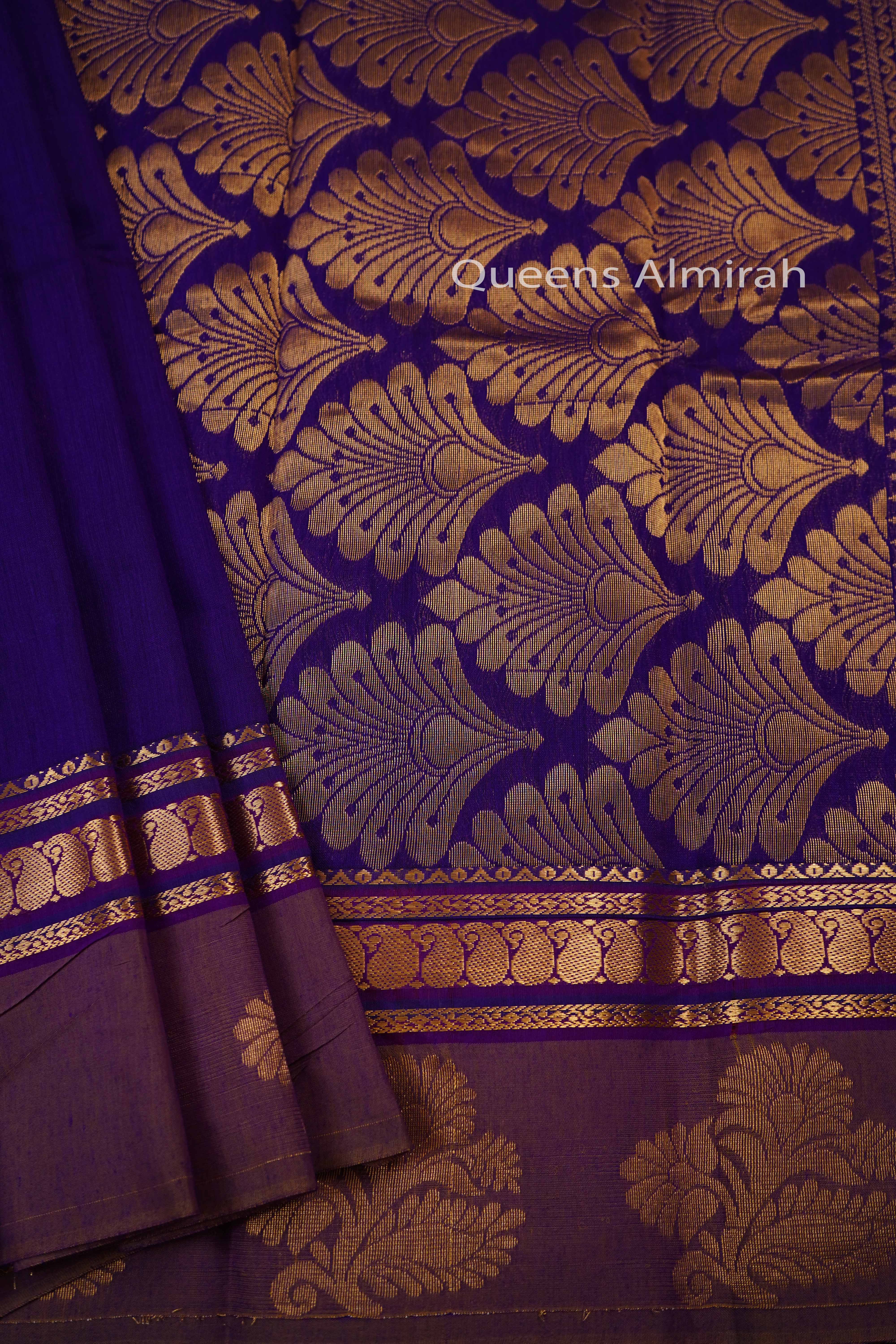 DARK LAVENDER PURE SILK COTTON - Queens Jewel Emporium