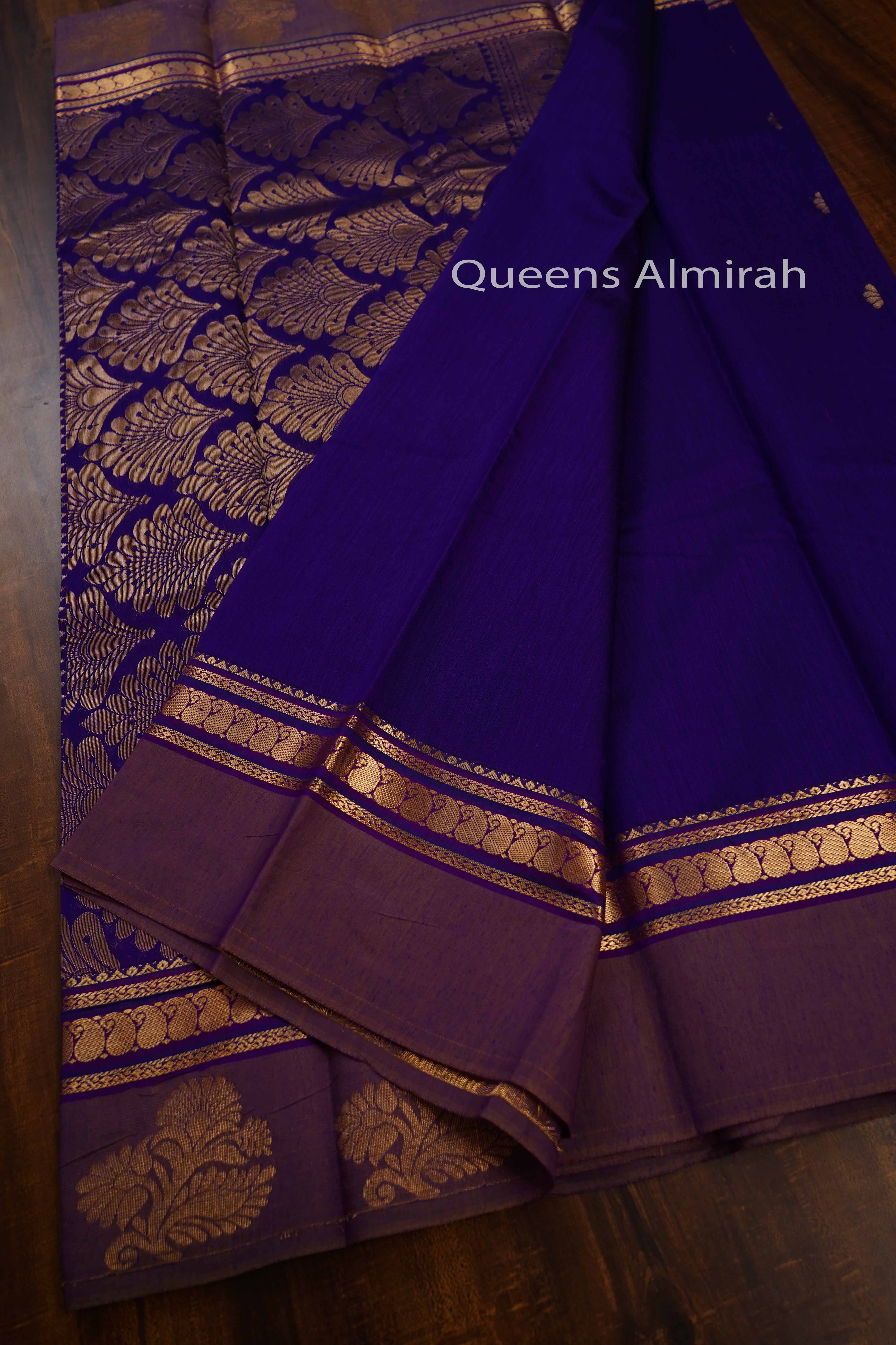 DARK LAVENDER PURE SILK COTTON - Queens Jewel Emporium