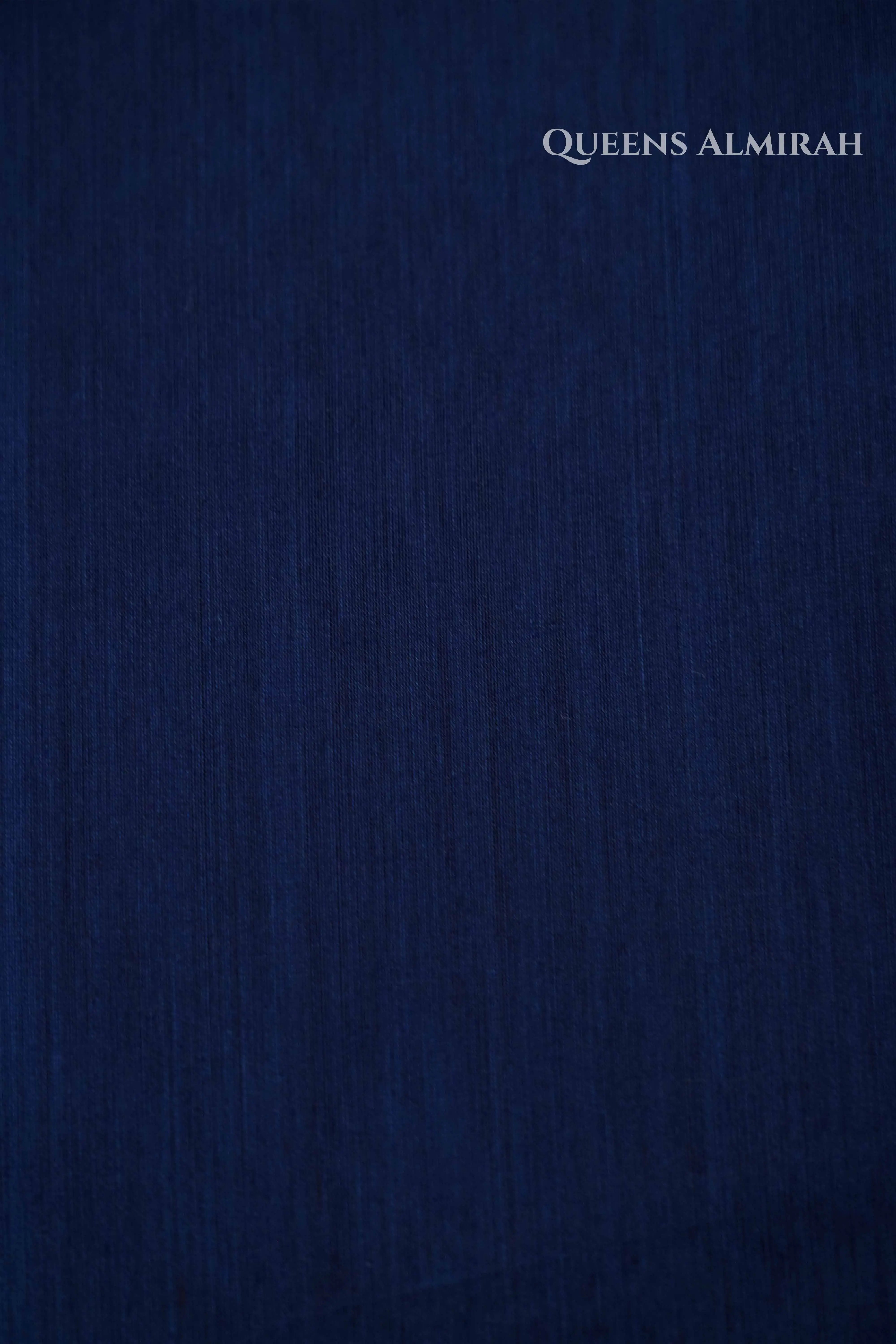 Dark Navy Blue Maheshwari Silk Cotton Saree QUEENS ALMIRAH