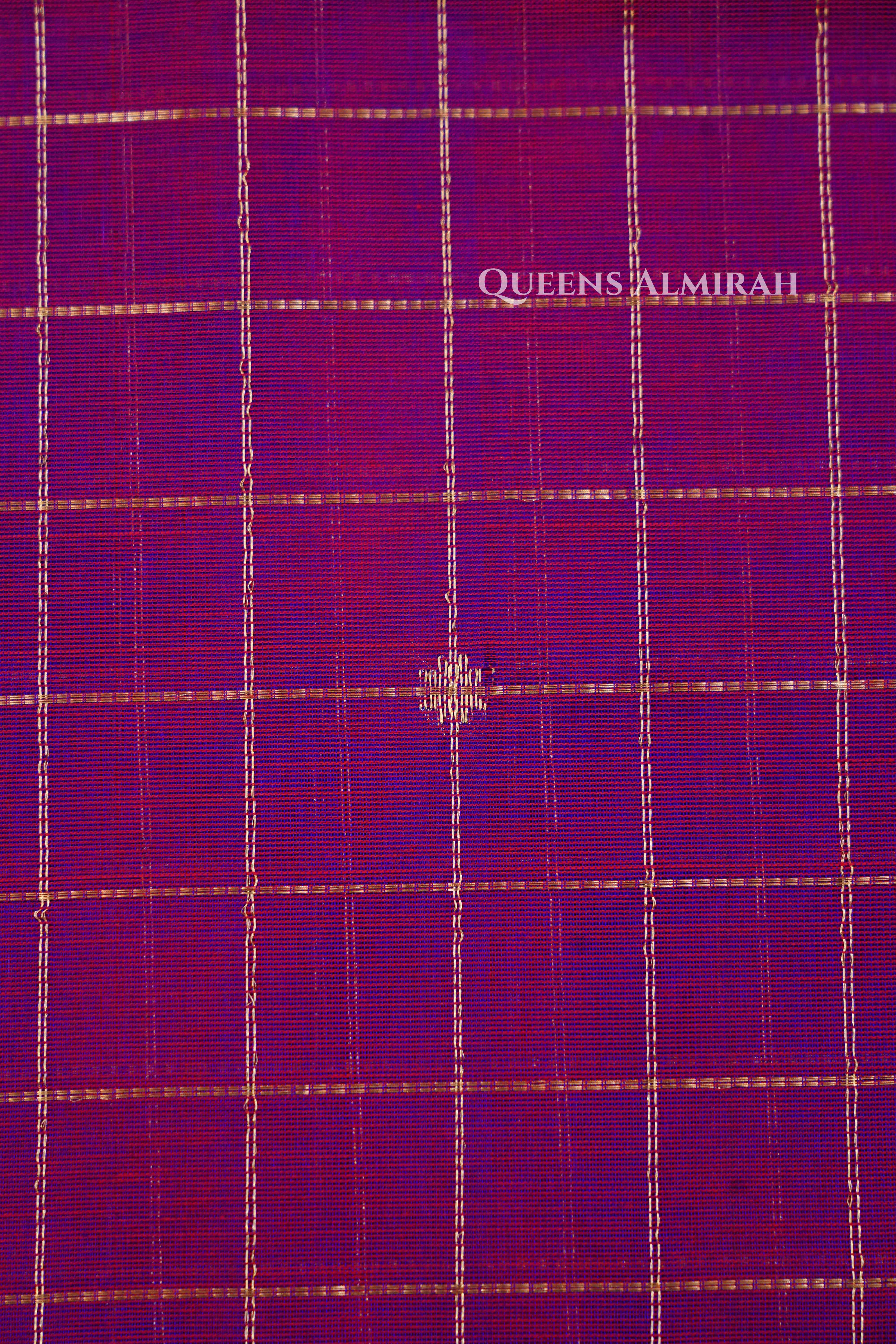 Dark Pink-Karaikudi Chettinad Silk Cotton Saree QUEENS ALMIRAH