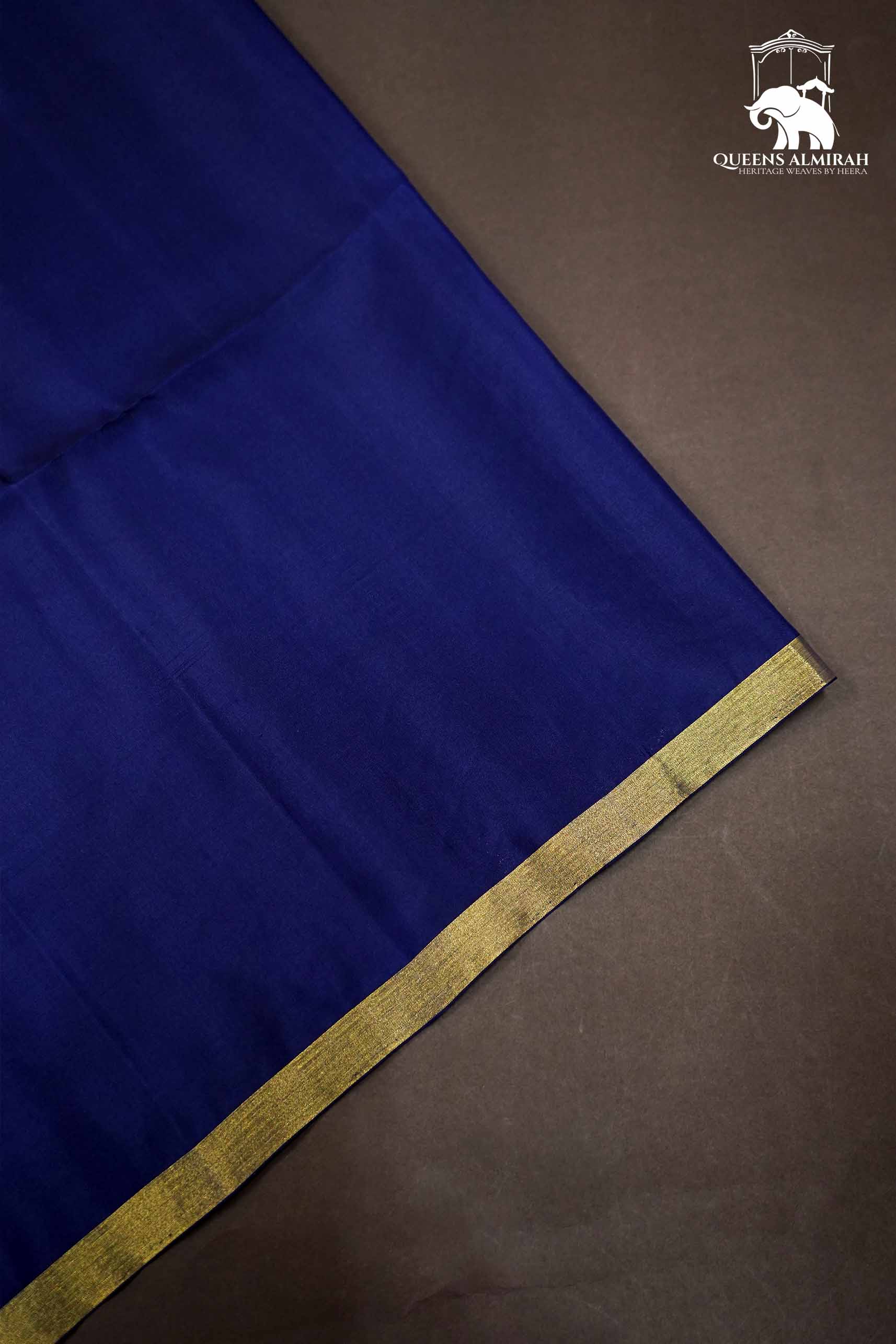 DARK PURPLE WITH WOVEN BORDER SOFT SILK SAREE - Queens Jewel Emporium