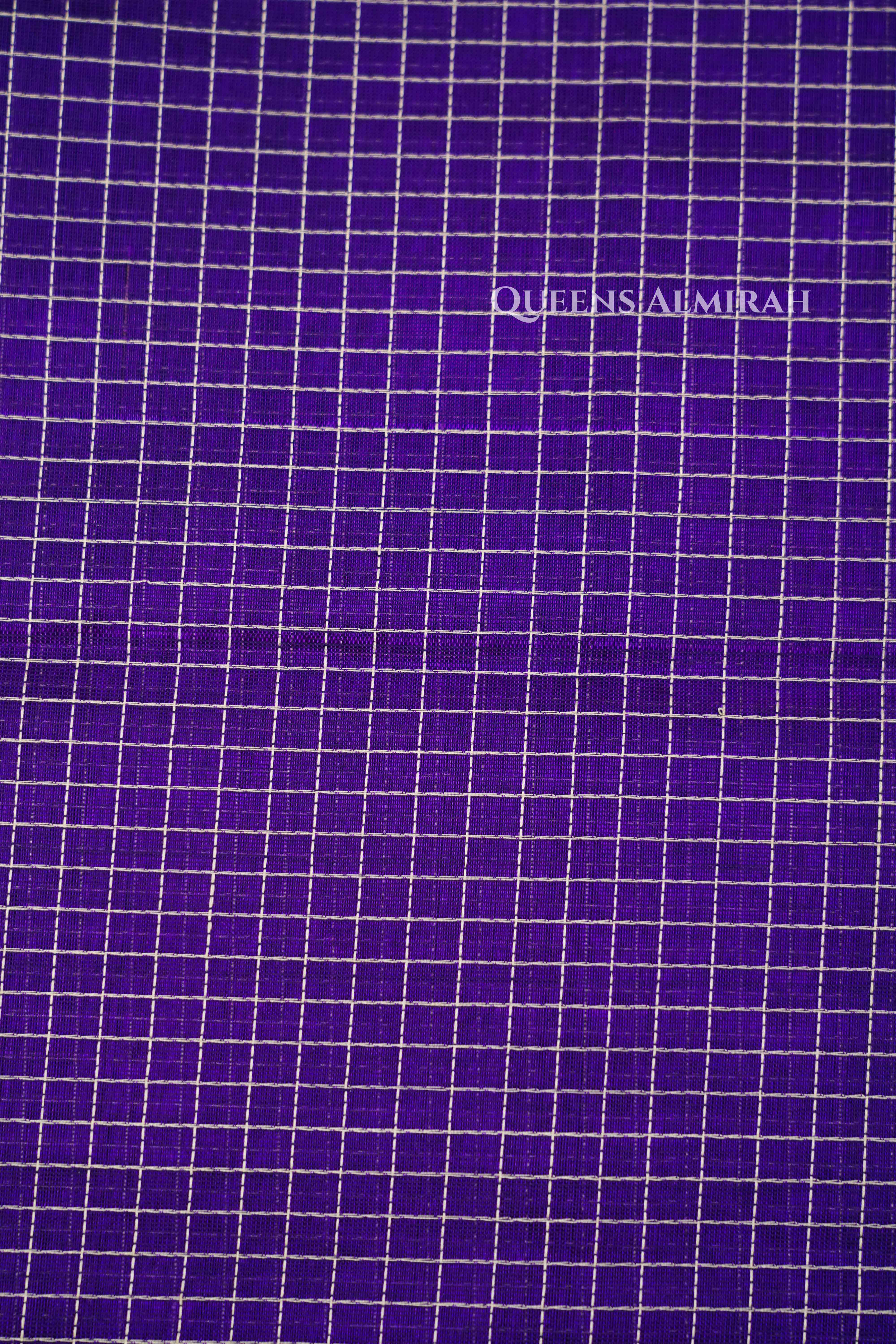 Deep Purple-Karaikudi Chettinad Silk Cotton Saree QUEENS ALMIRAH
