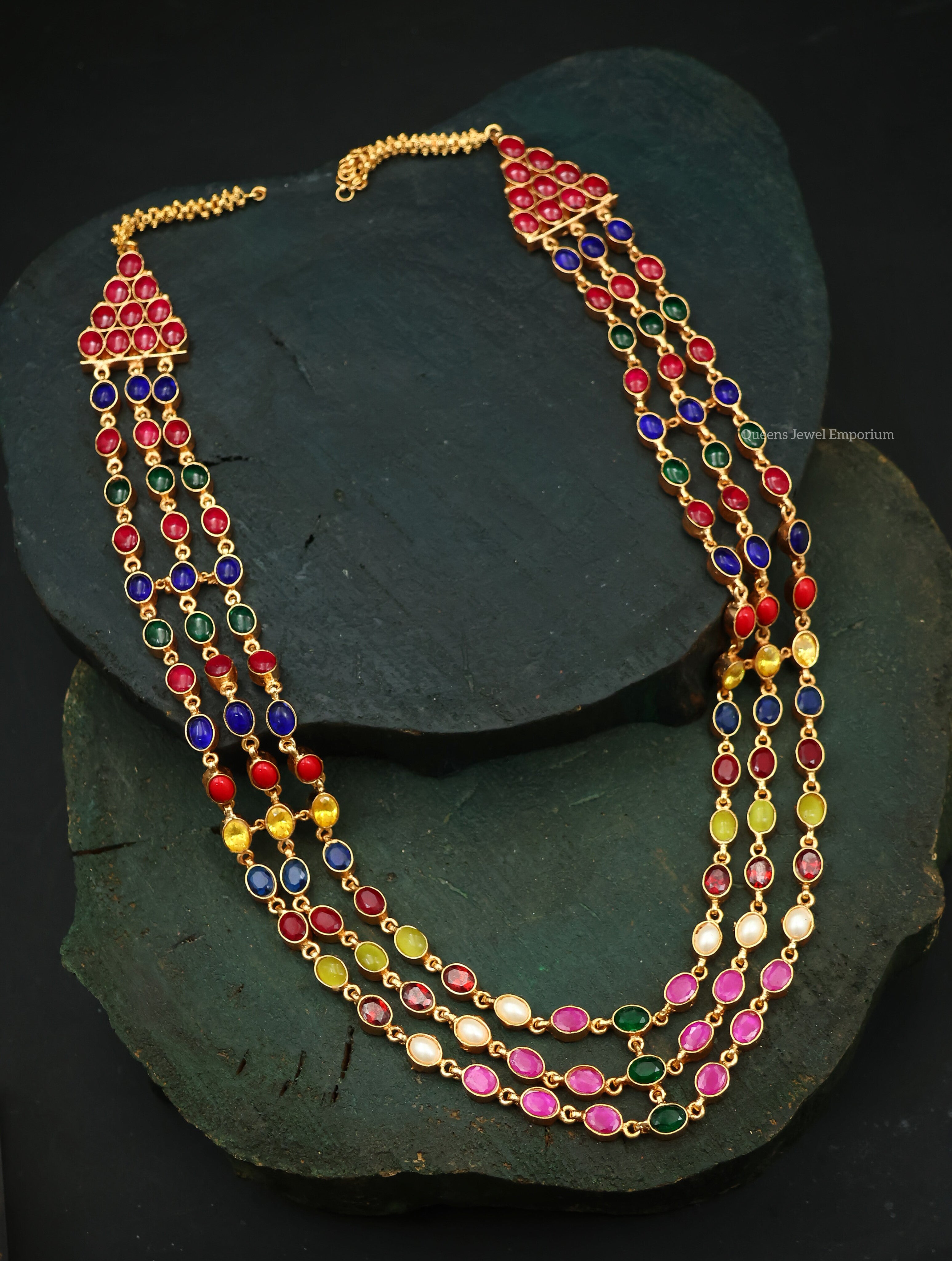 Navaratna Stone Haram , Layered Haram , Kemp stone Haram