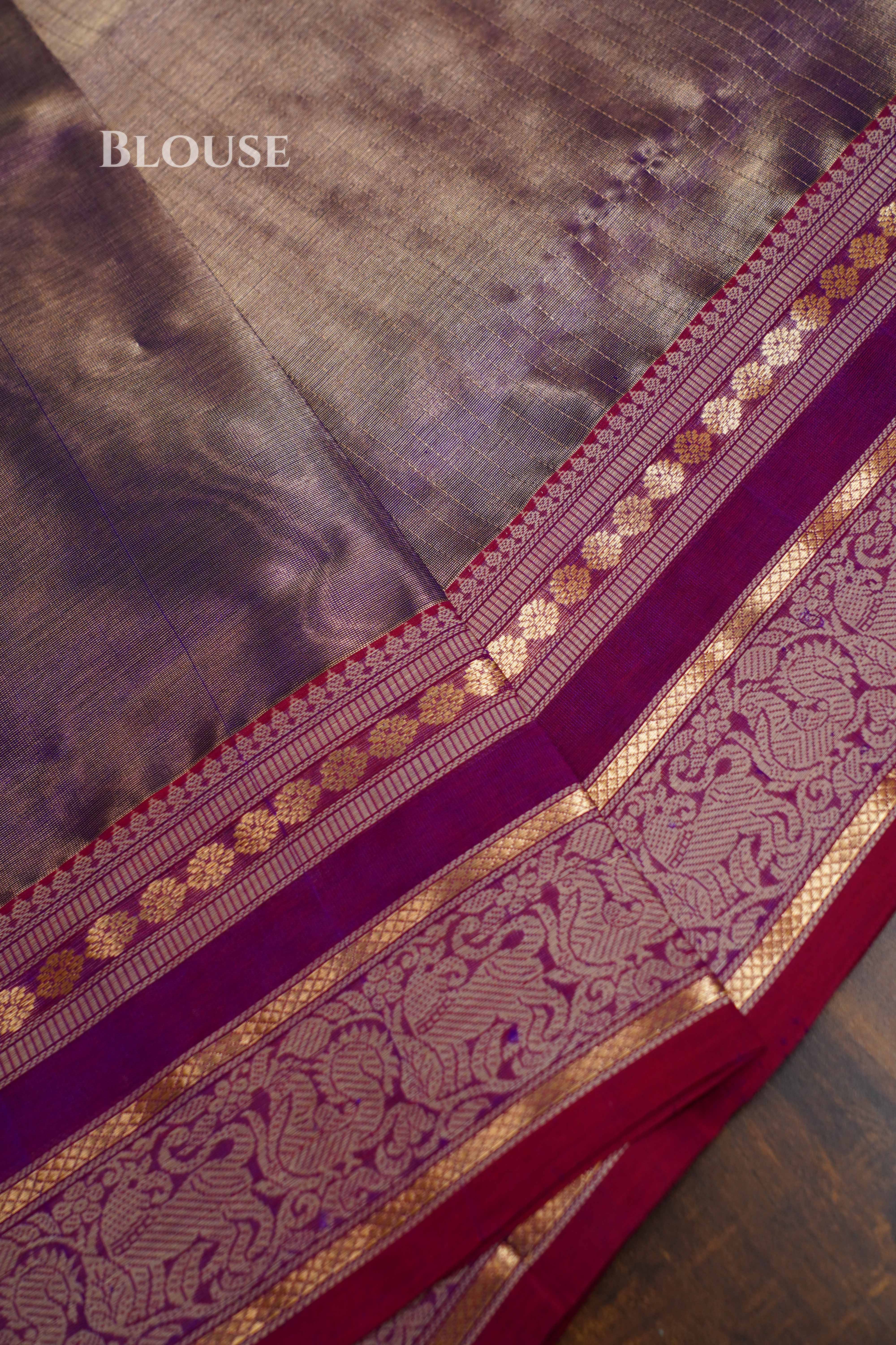 `Duale Shade Of Lavender Pure Kanchi Silk CottonSaree QUEENS ALMIRAH