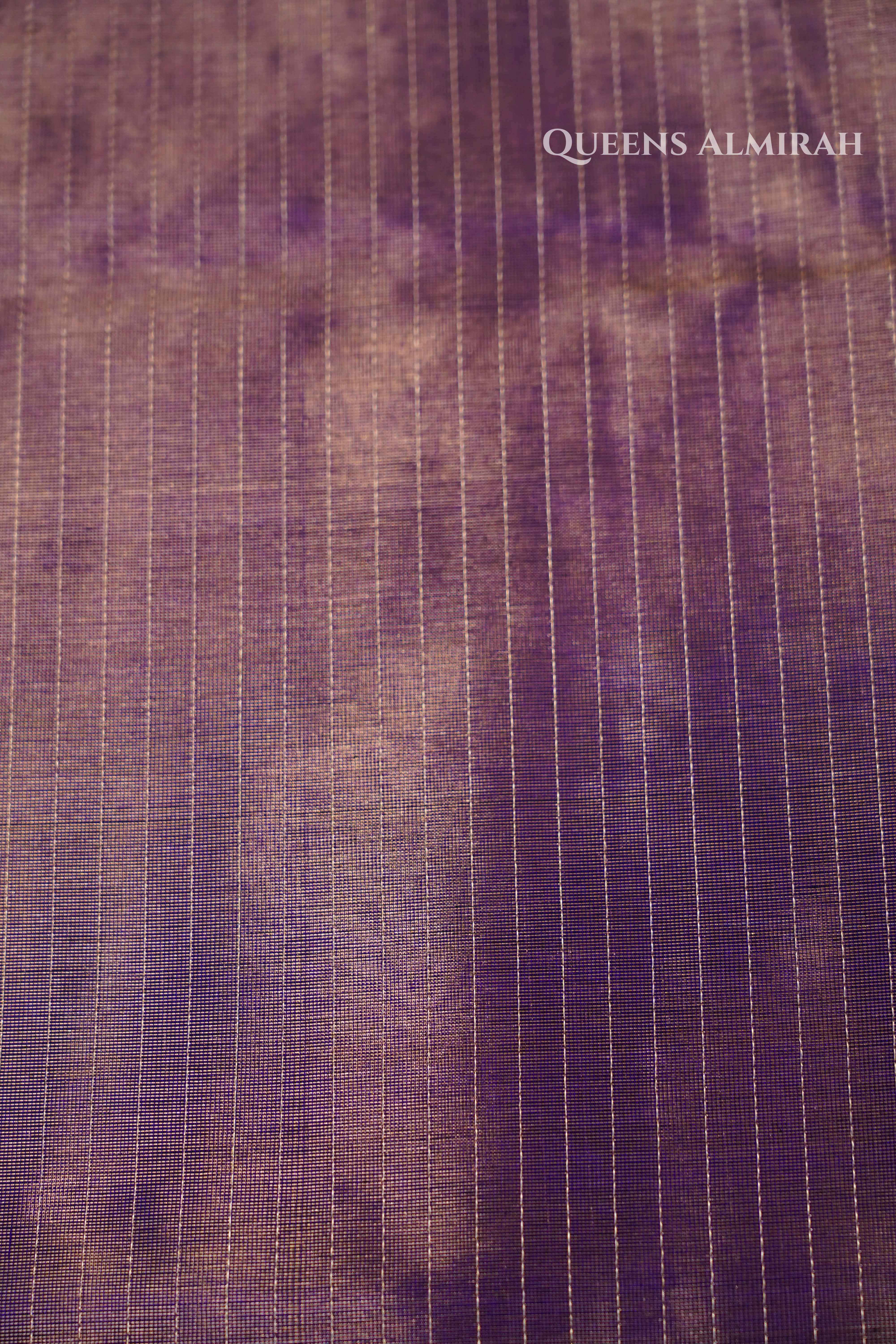 `Duale Shade Of Lavender Pure Kanchi Silk CottonSaree QUEENS ALMIRAH