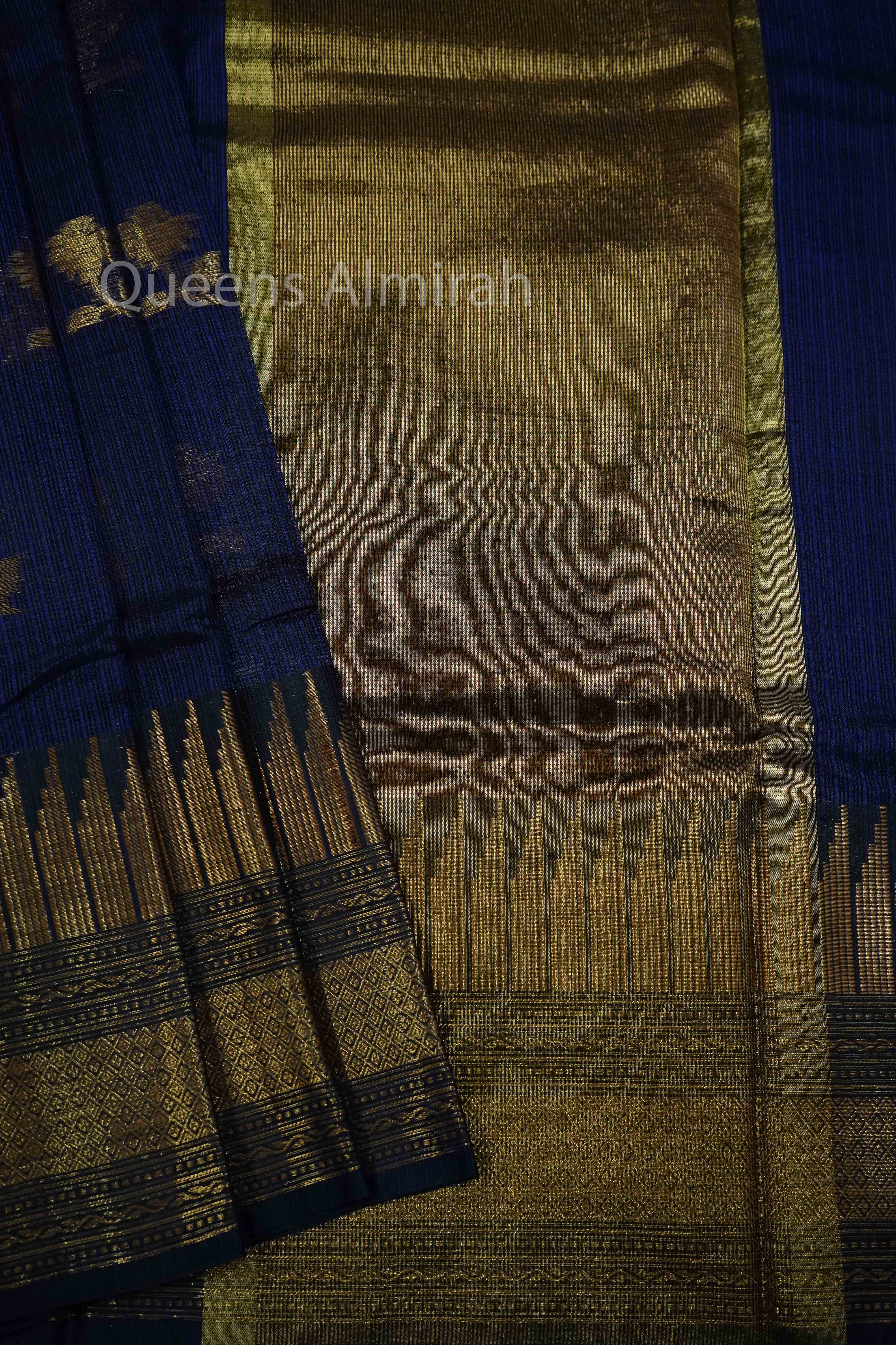 DUSKY BLUE KOTA SILK SAREE - Queens Jewel Emporium