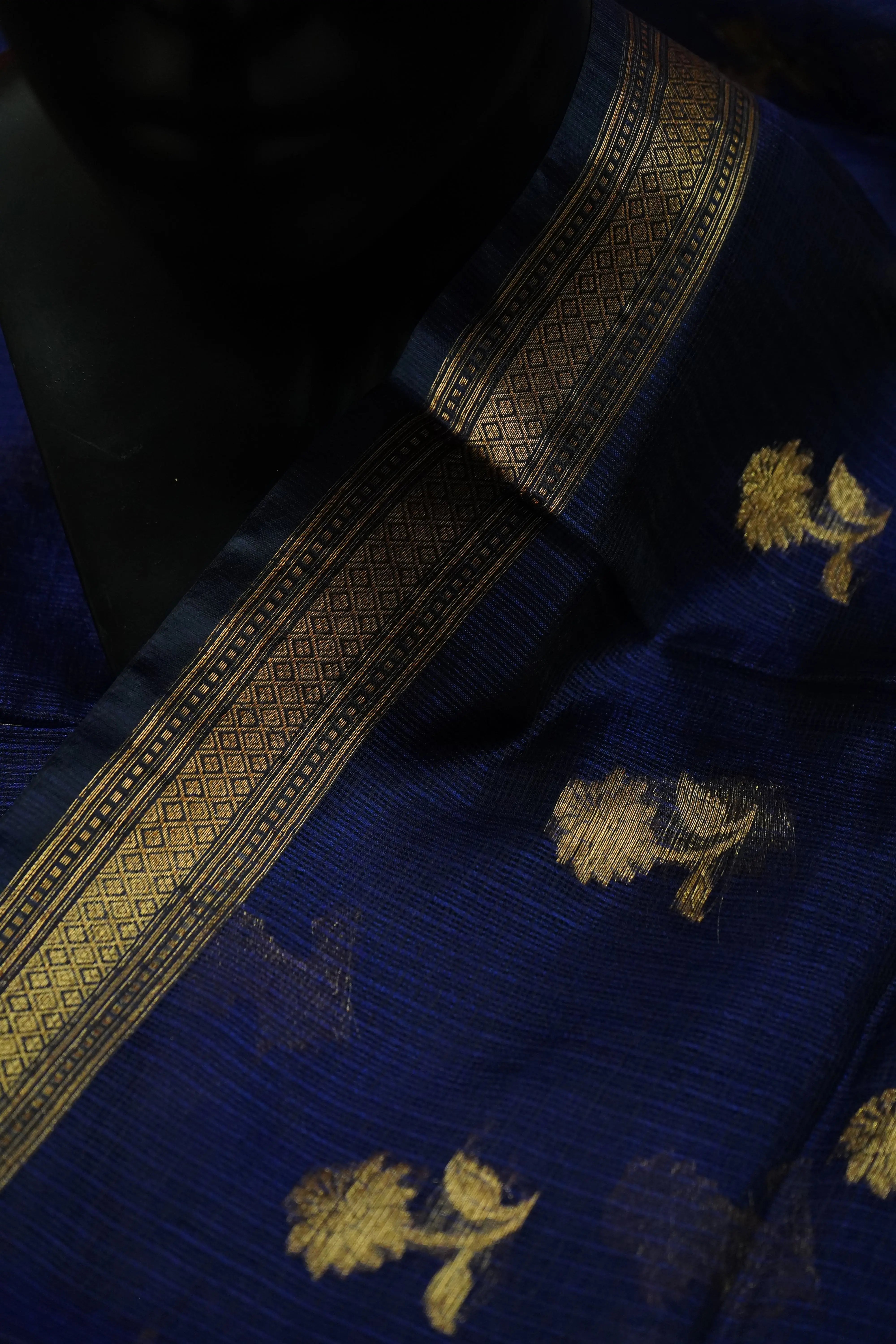 DUSKY BLUE KOTA SILK SAREE - Queens Jewel Emporium