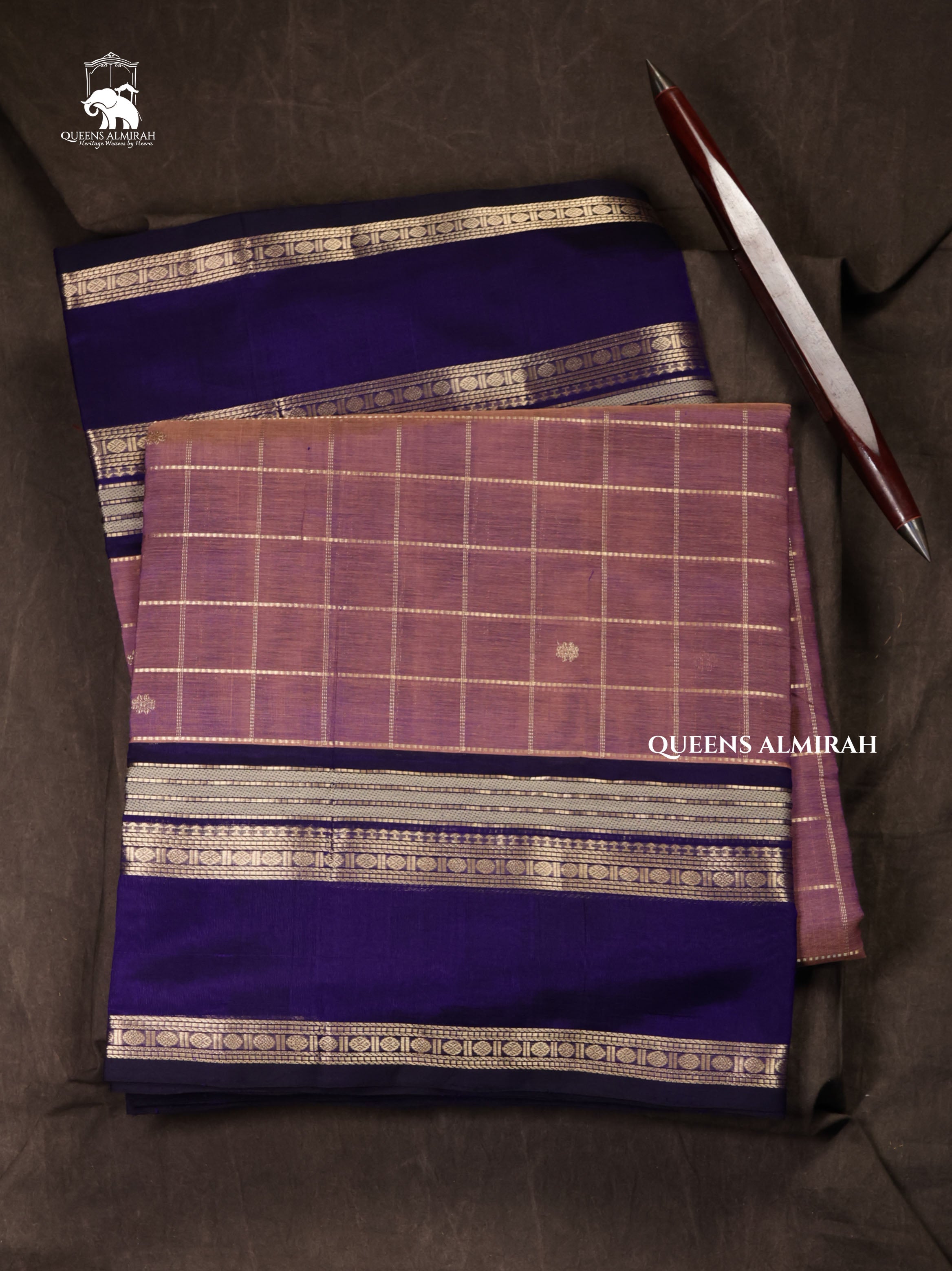 Handloom dusky pink saree chettinad 