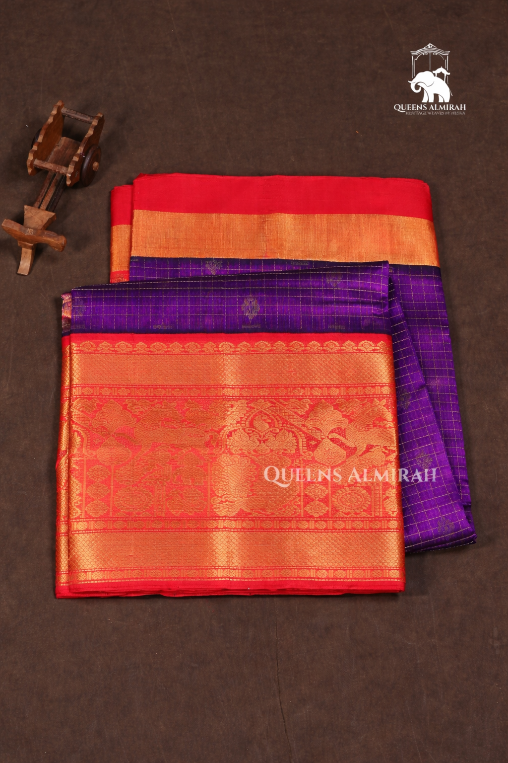 Vadamalli Purple With Red Pure Silk Cotton Saree