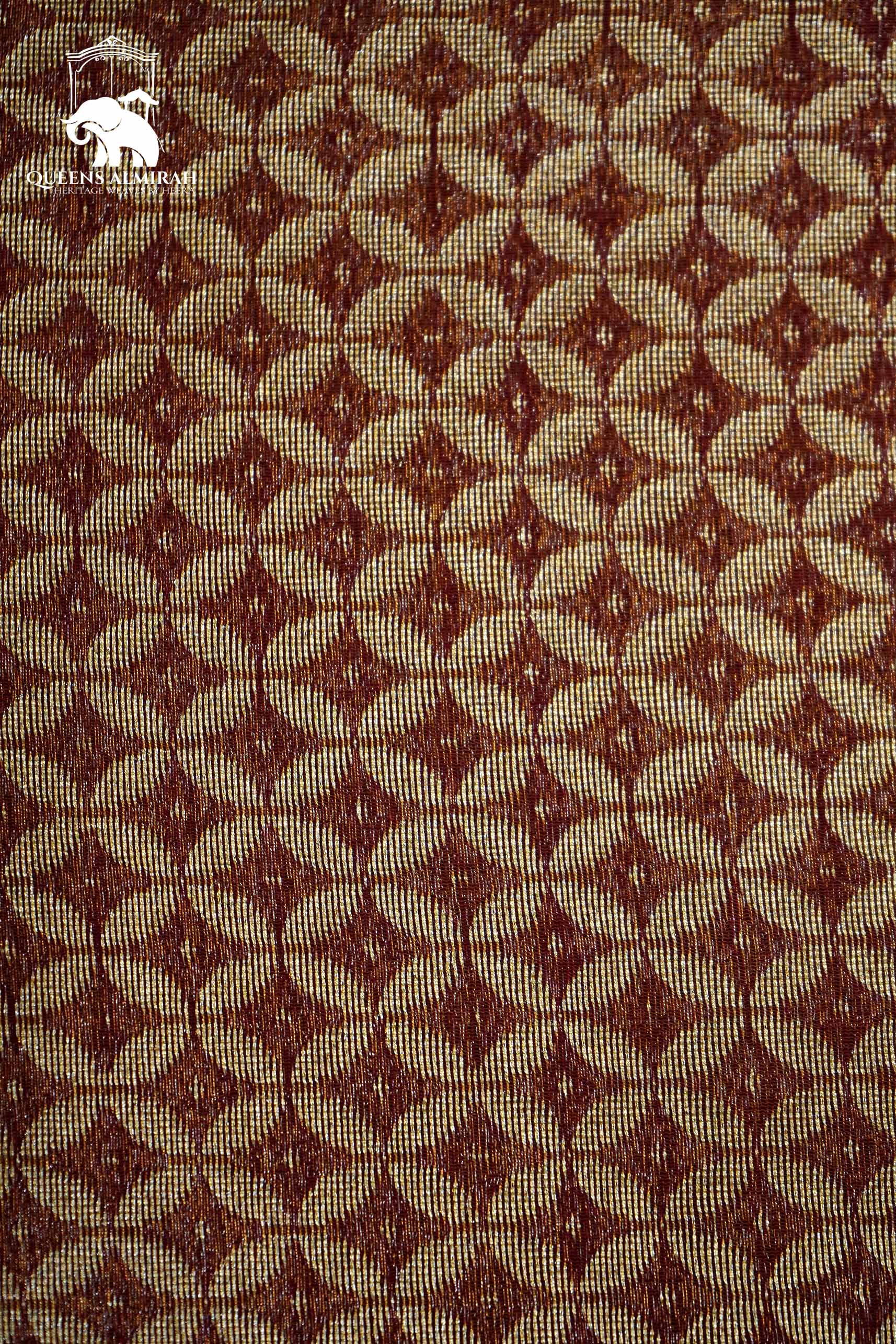 FOUR PETALS PINKISH MUSTARD WITH WOVEN BORDER SILK COTTON SAREE - Queens Jewel Emporium