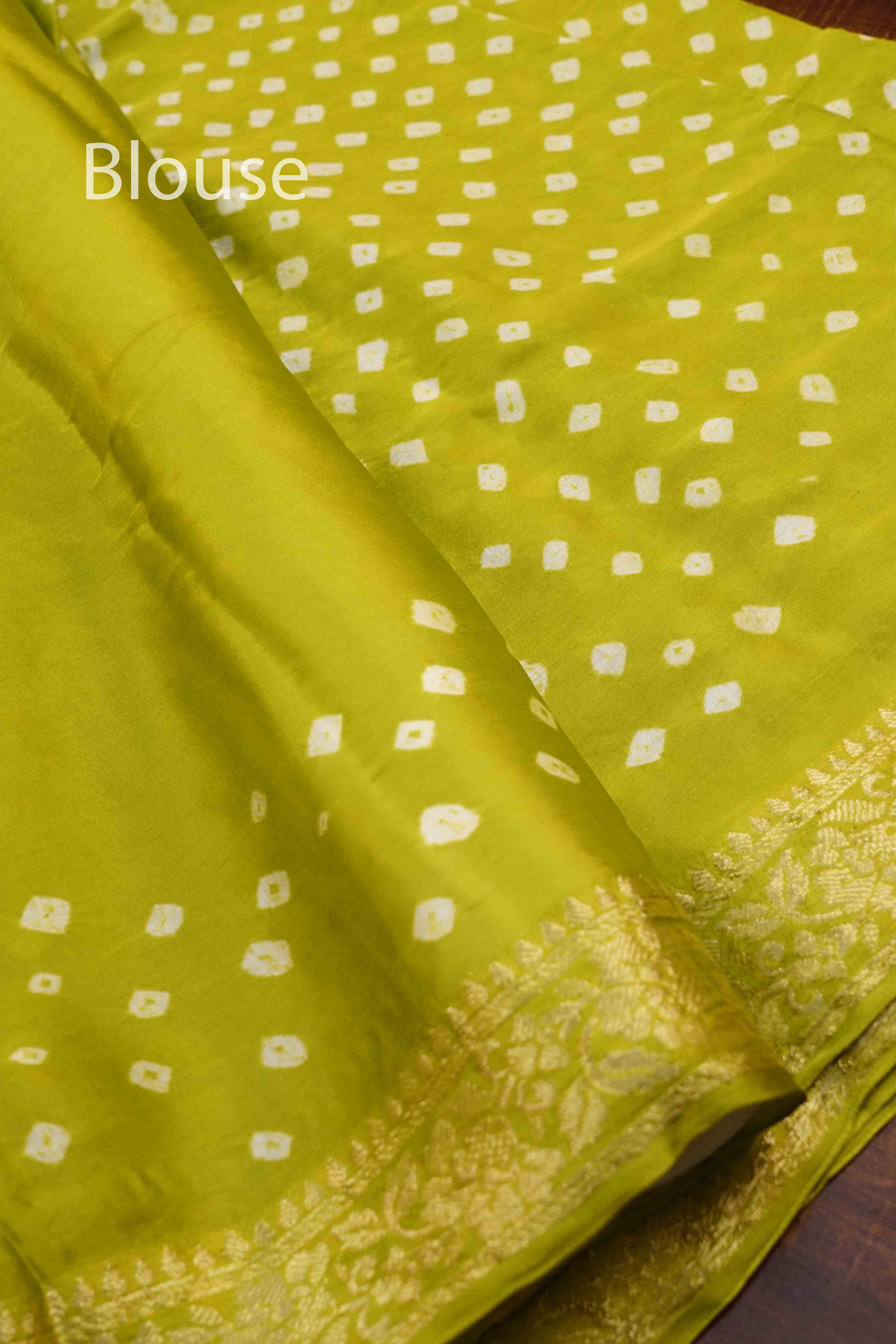 GREEN APPLE MODAL SILK SAREE - Queens Jewel Emporium