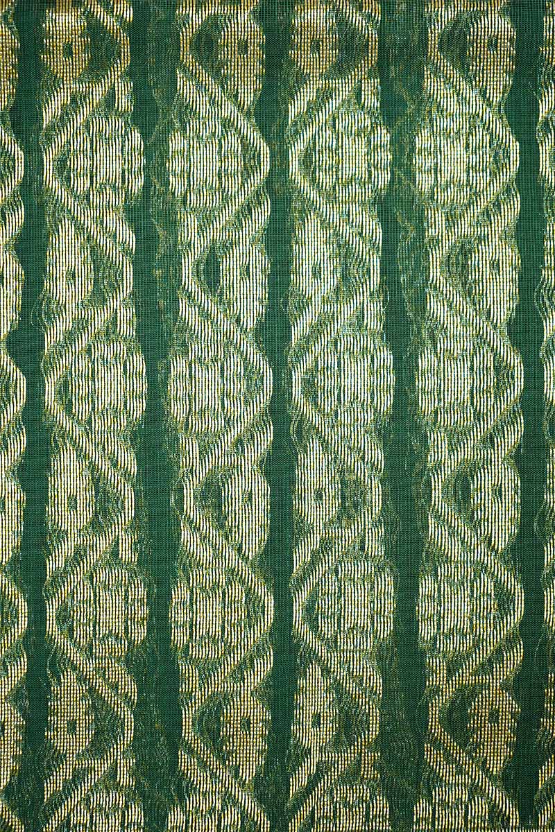 GREENISH GREY BROCADE SILK COTTON SAREE - Queens Jewel Emporium