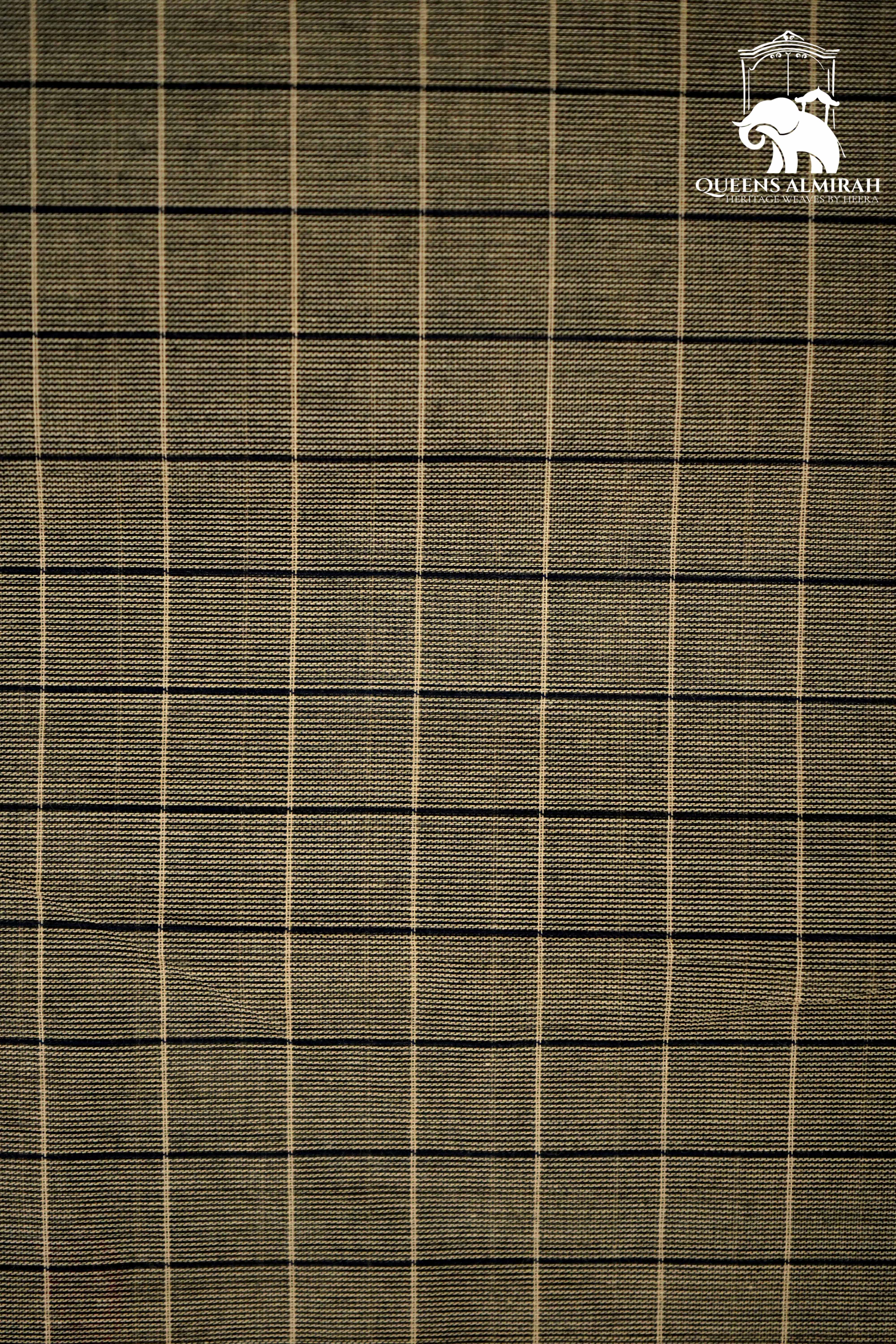 GREY OLIVE WITH GREEN & BERRY PINK KANCHI COTTON SAREE - Queens Jewel Emporium