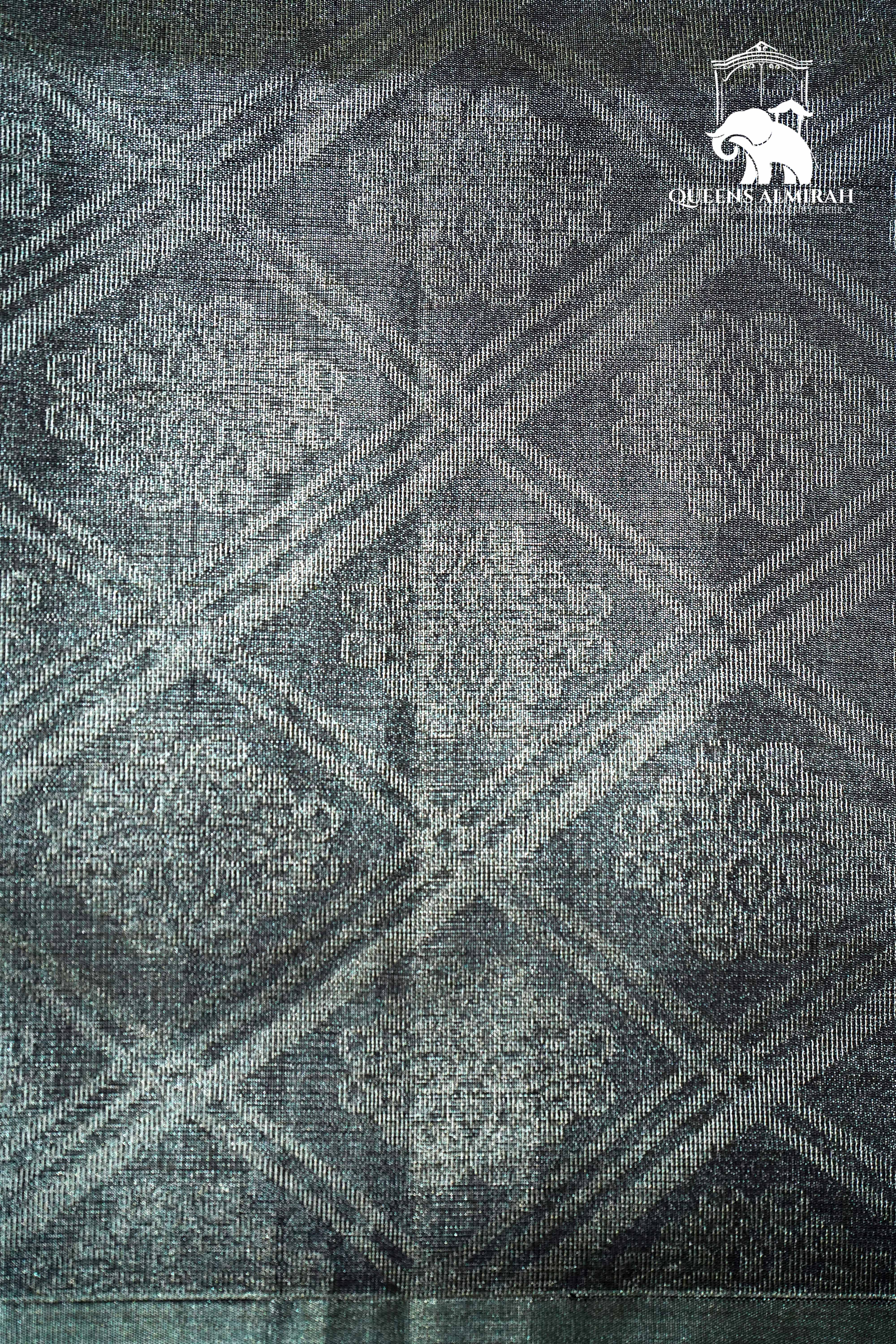 GREY WITH TISSUE BORDER SOFT SILK SAREE - Queens Jewel Emporium