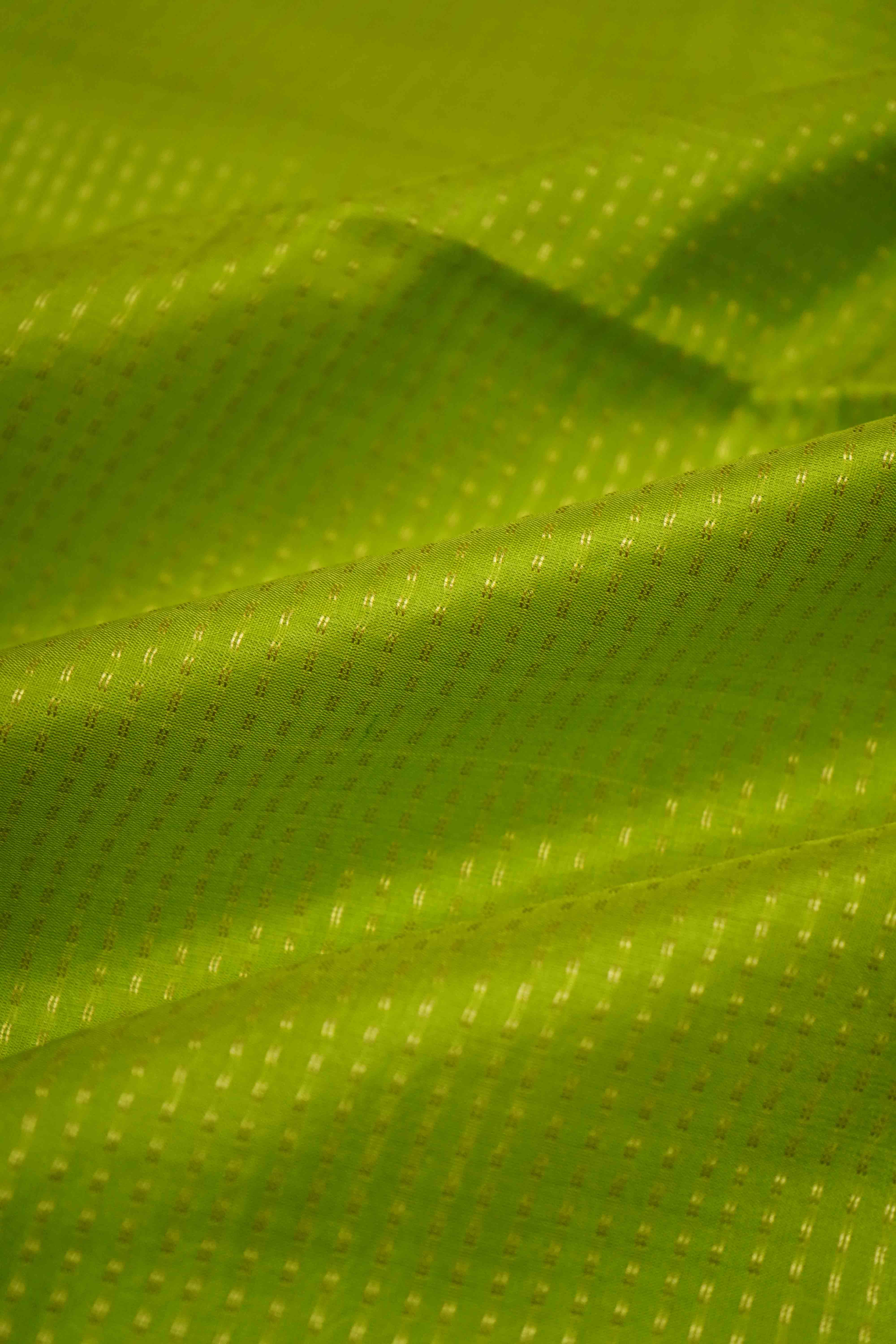 GUAVA GREEN WITH PURPLE PURE KANCHI SOFT SILK SAREE - Queens Jewel Emporium