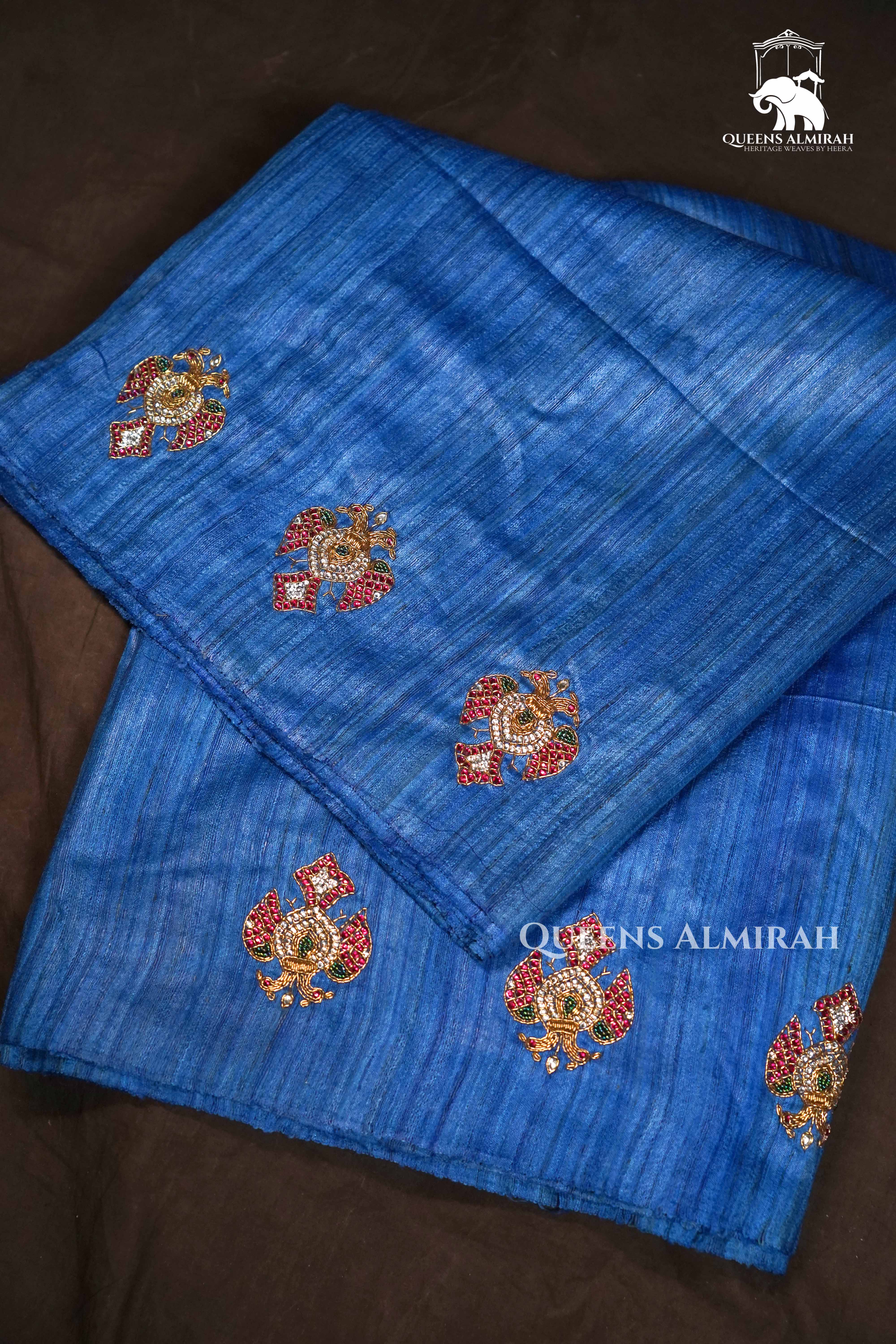 Ganda Berunda Pure Tussar Silk Saree QUEENS ALMIRAH