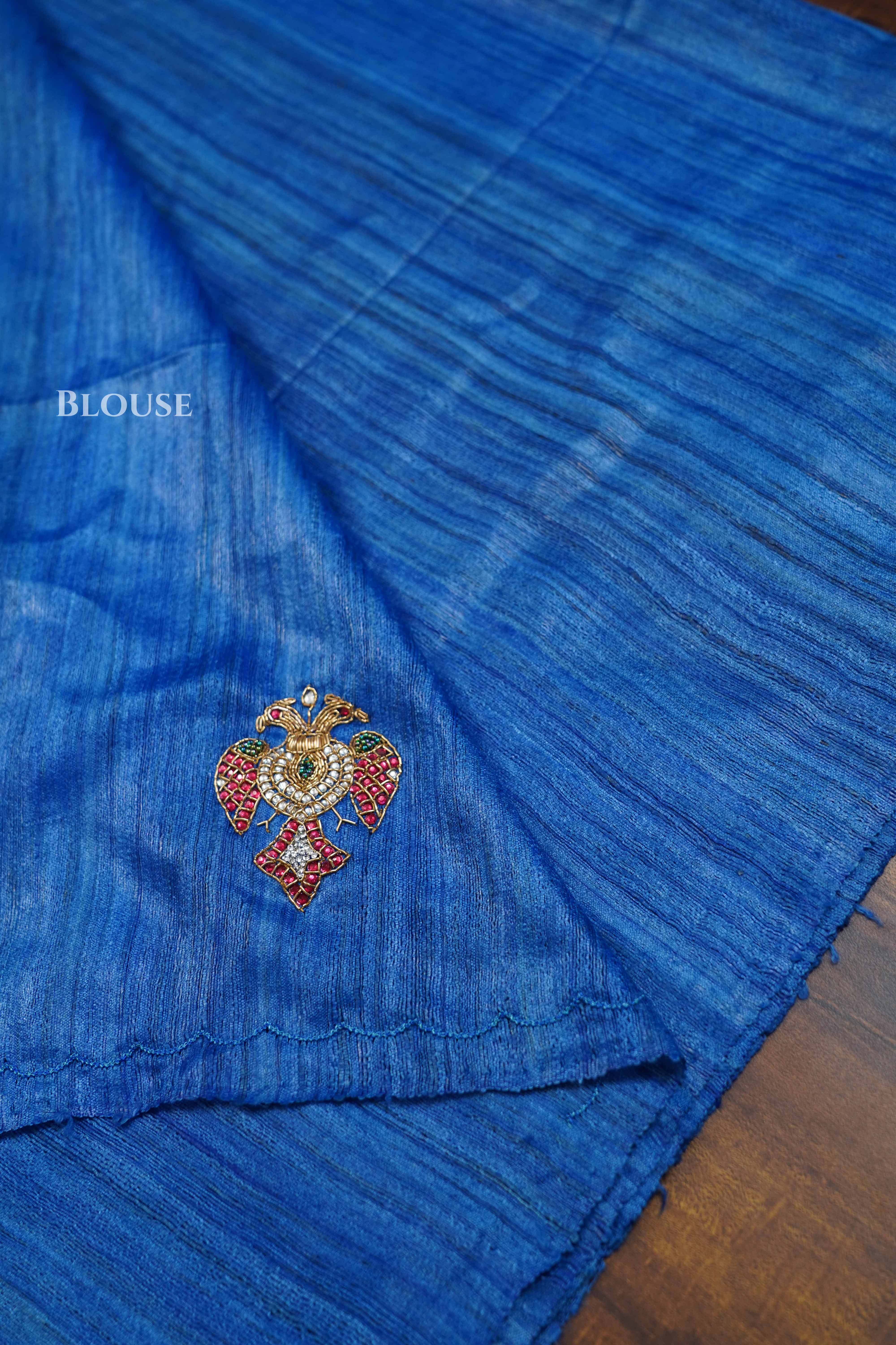 Ganda Berunda Pure Tussar Silk Saree QUEENS ALMIRAH