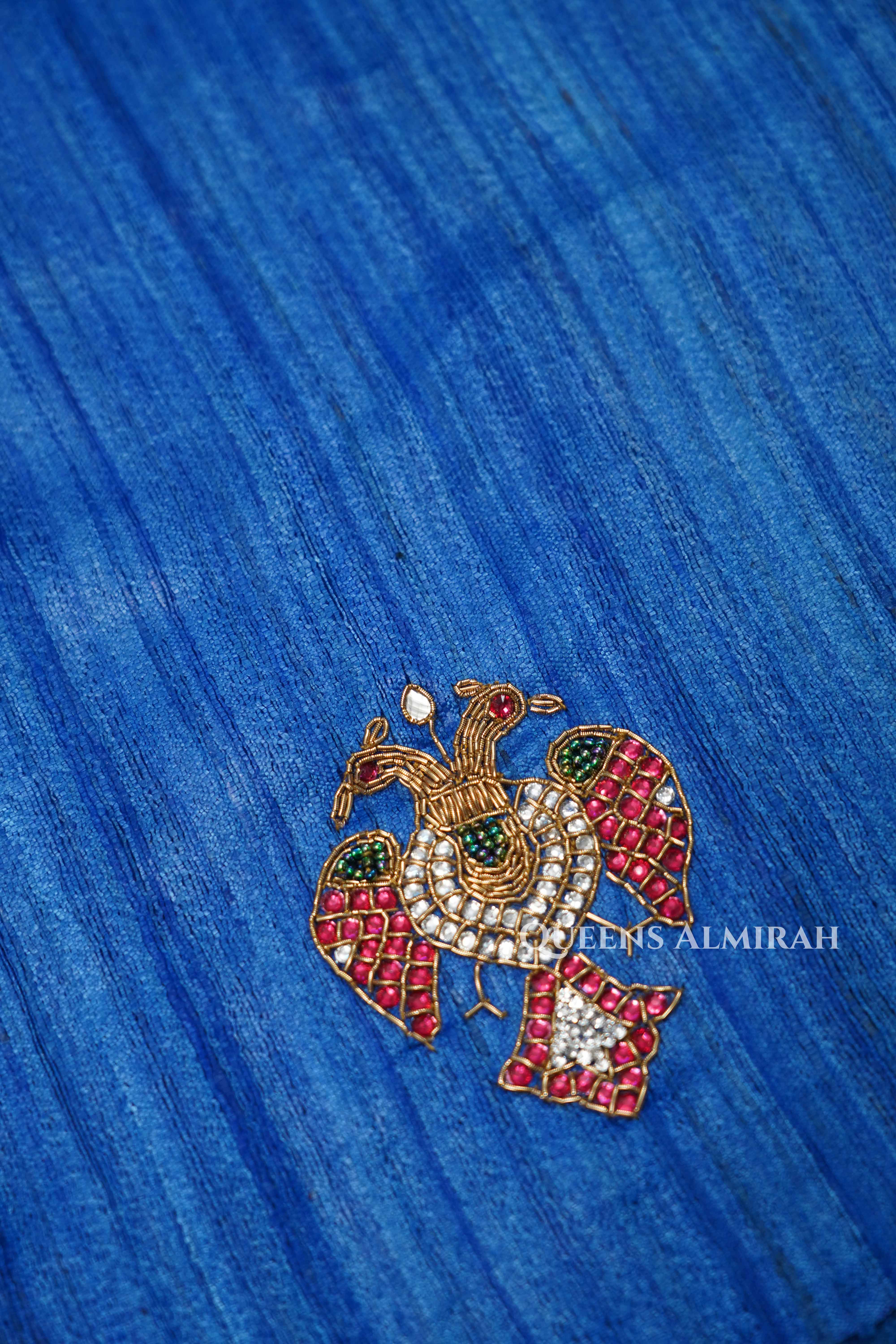 Ganda Berunda Pure Tussar Silk Saree QUEENS ALMIRAH