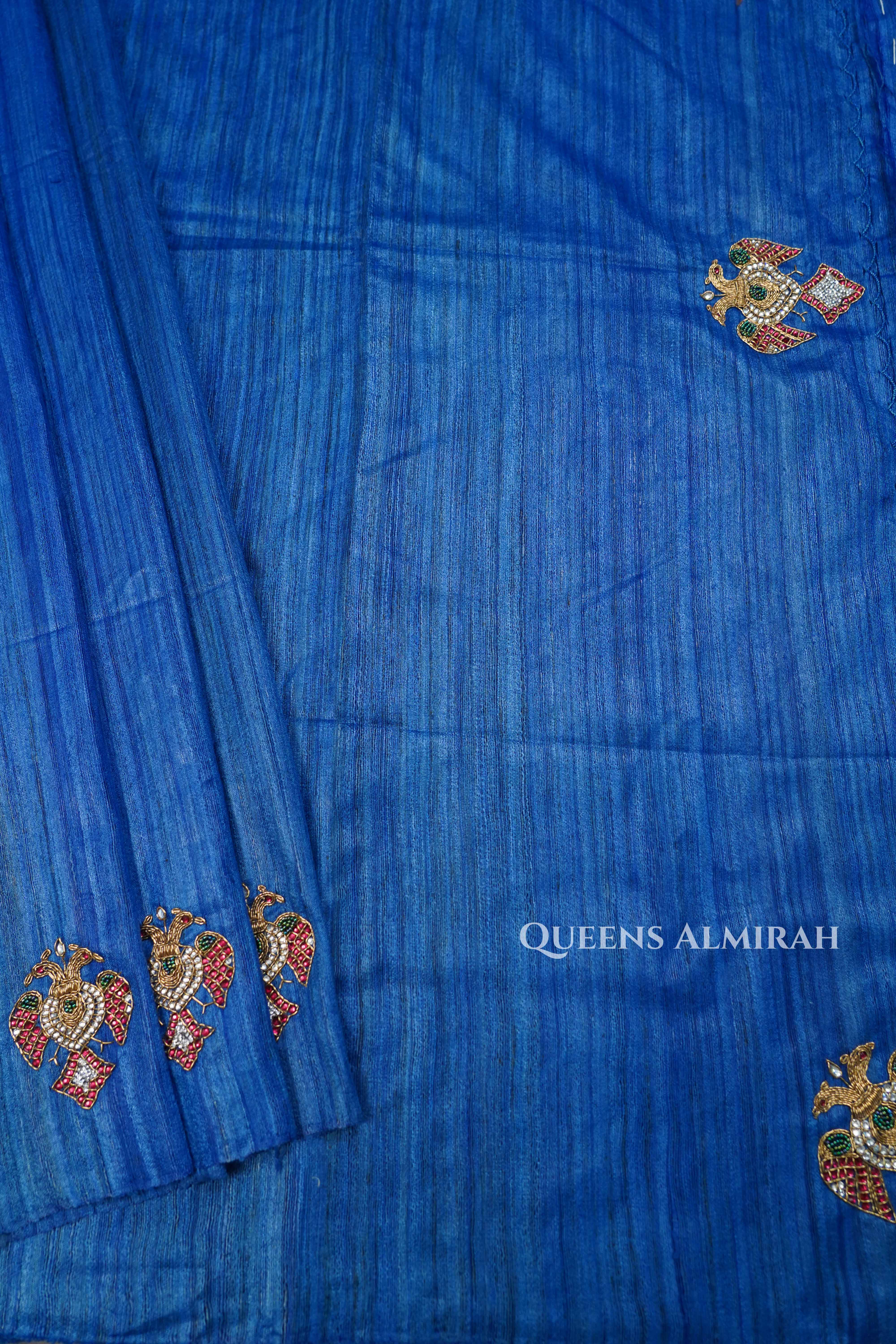 Ganda Berunda Pure Tussar Silk Saree QUEENS ALMIRAH