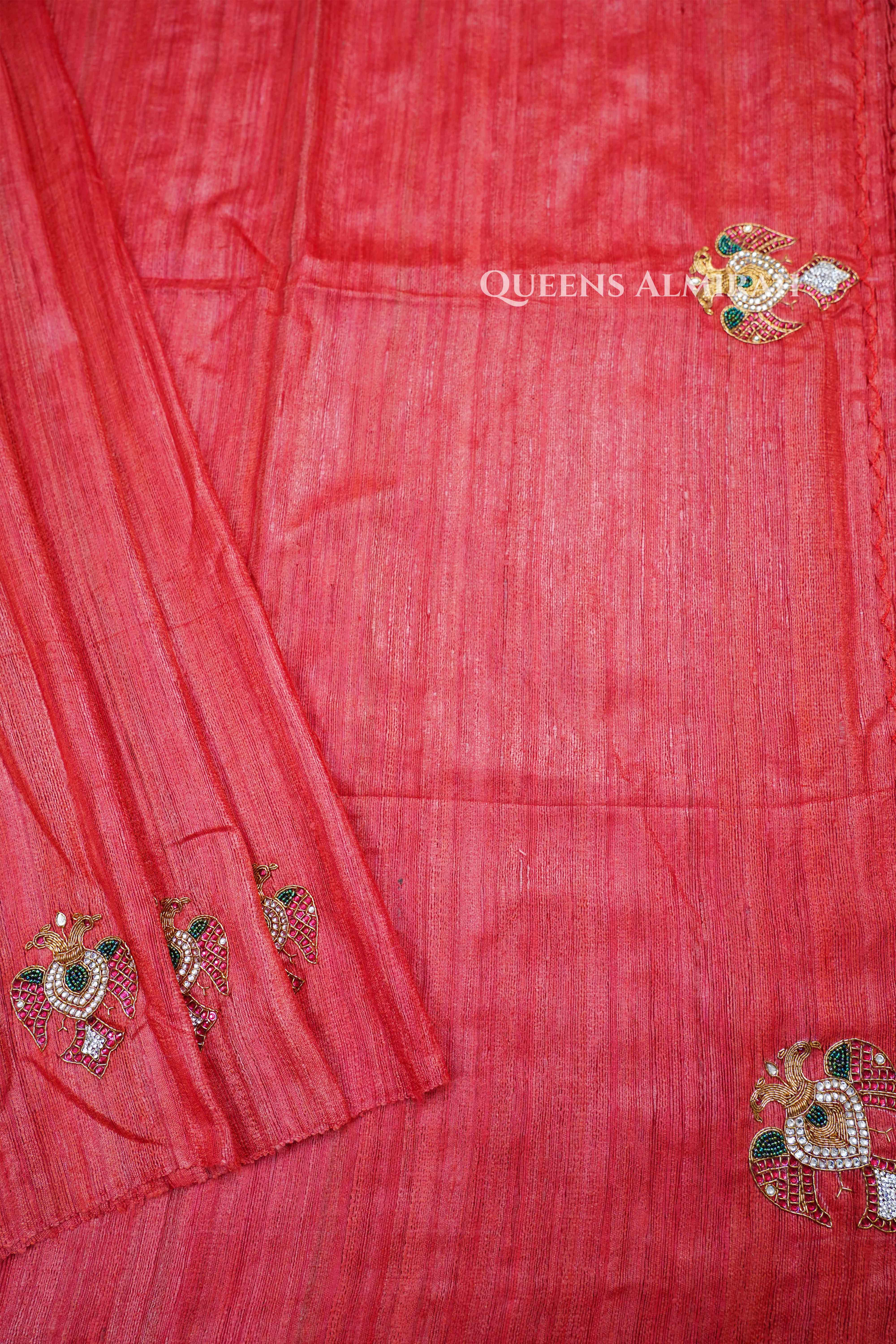 Ganda Berunda Pure Tussar Silk Saree QUEENS ALMIRAH