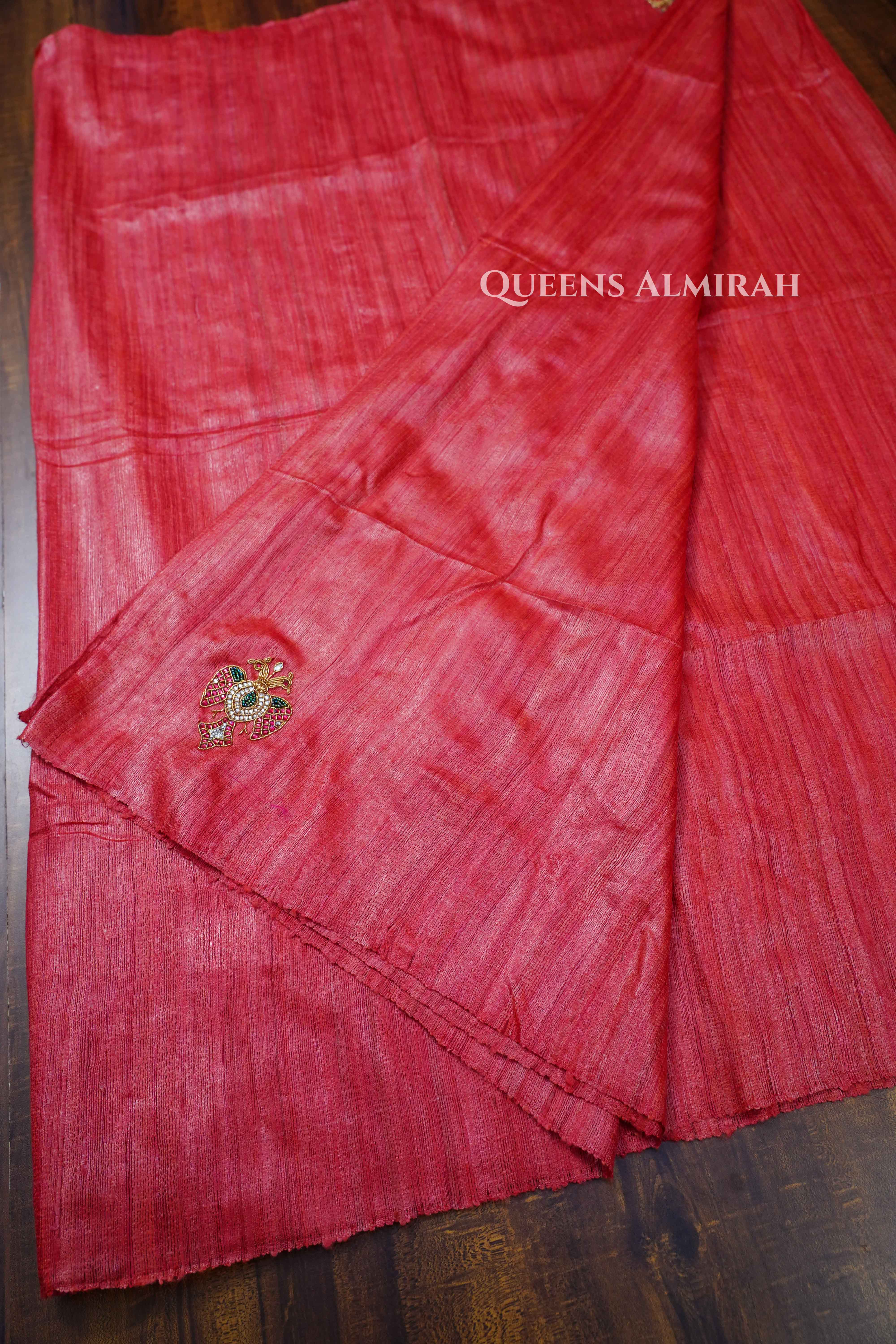 Ganda Berunda Pure Tussar Silk Saree QUEENS ALMIRAH